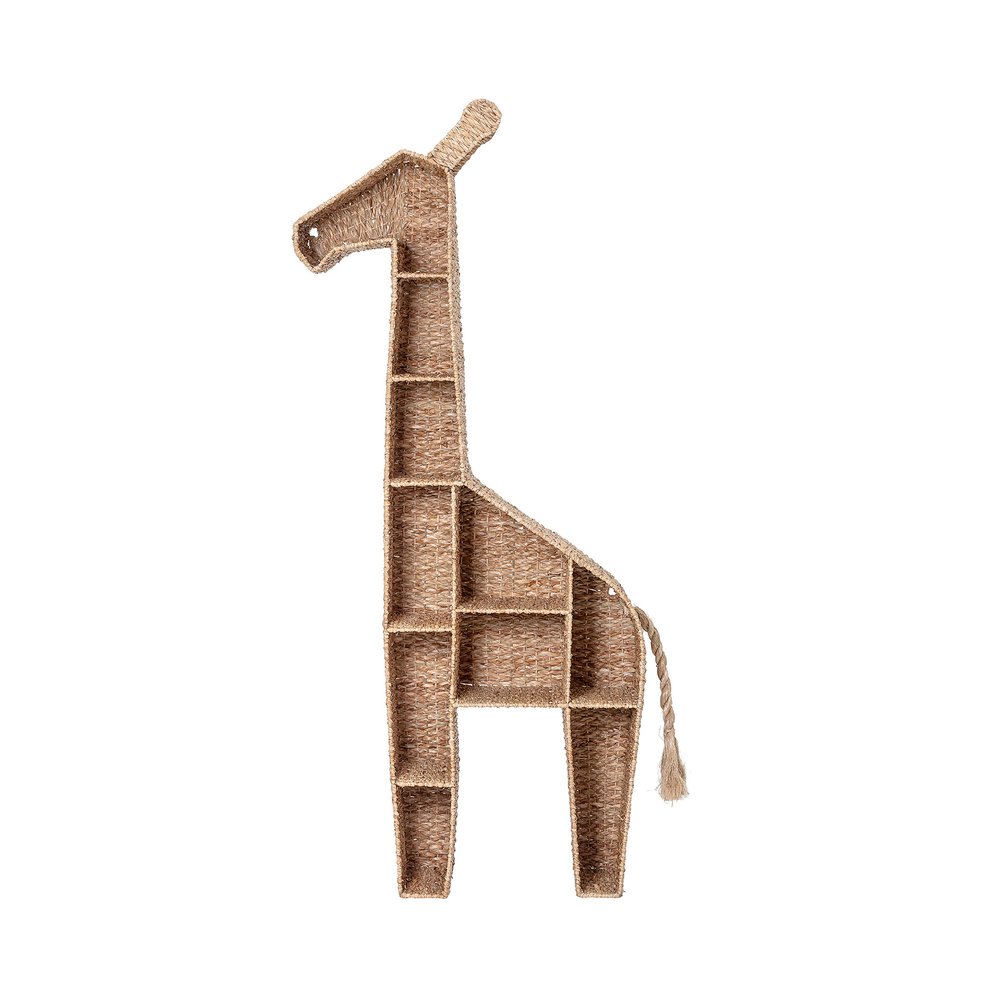 Etagère girafe 46x25,5x148 cm en rotin naturel