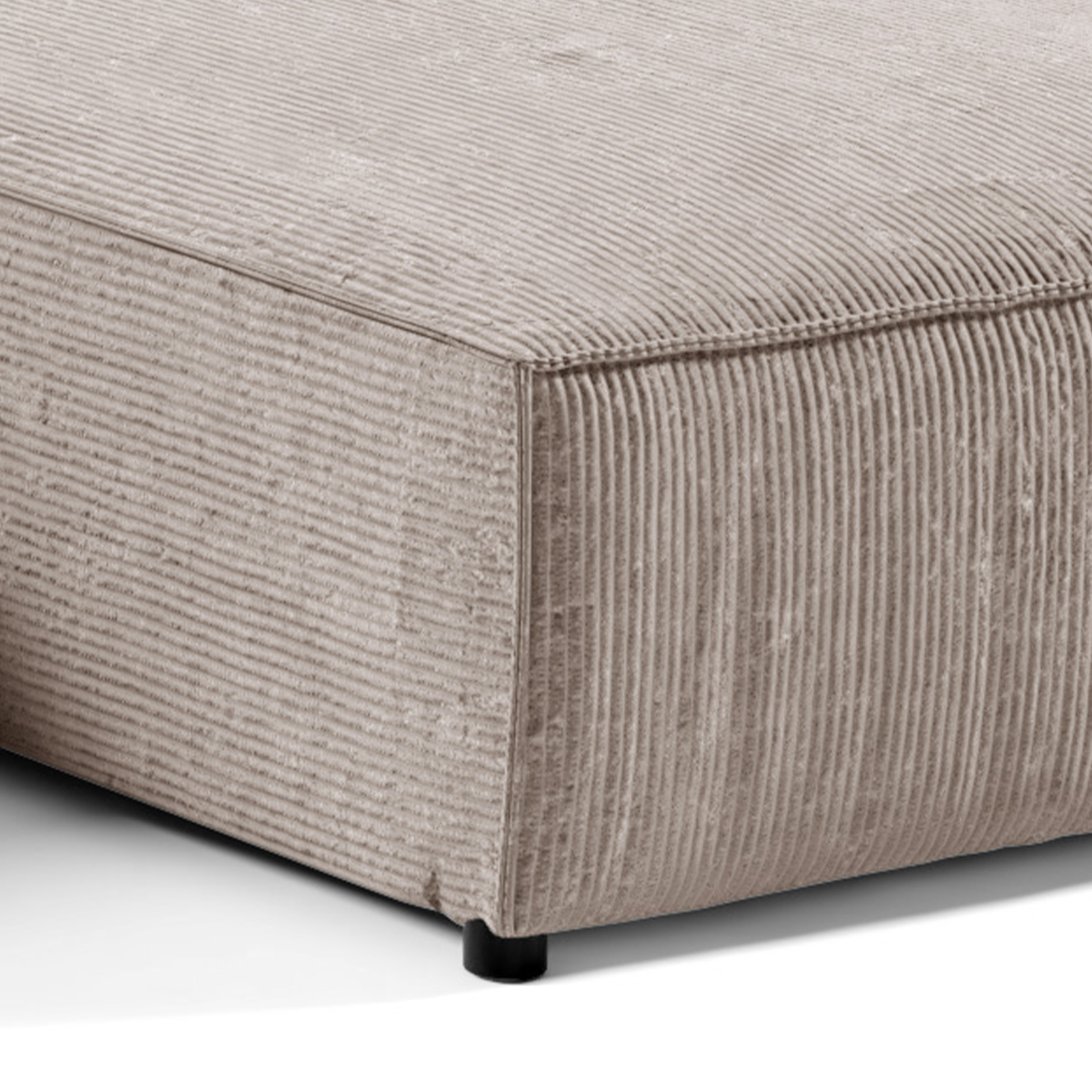 isaac - Canapé convertible velours côtelé beige - Vue supplémentaire 2