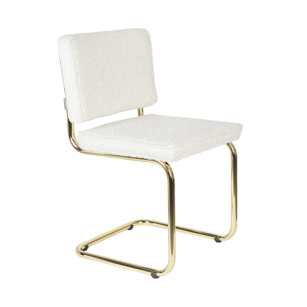 Chaise en tissu blanc