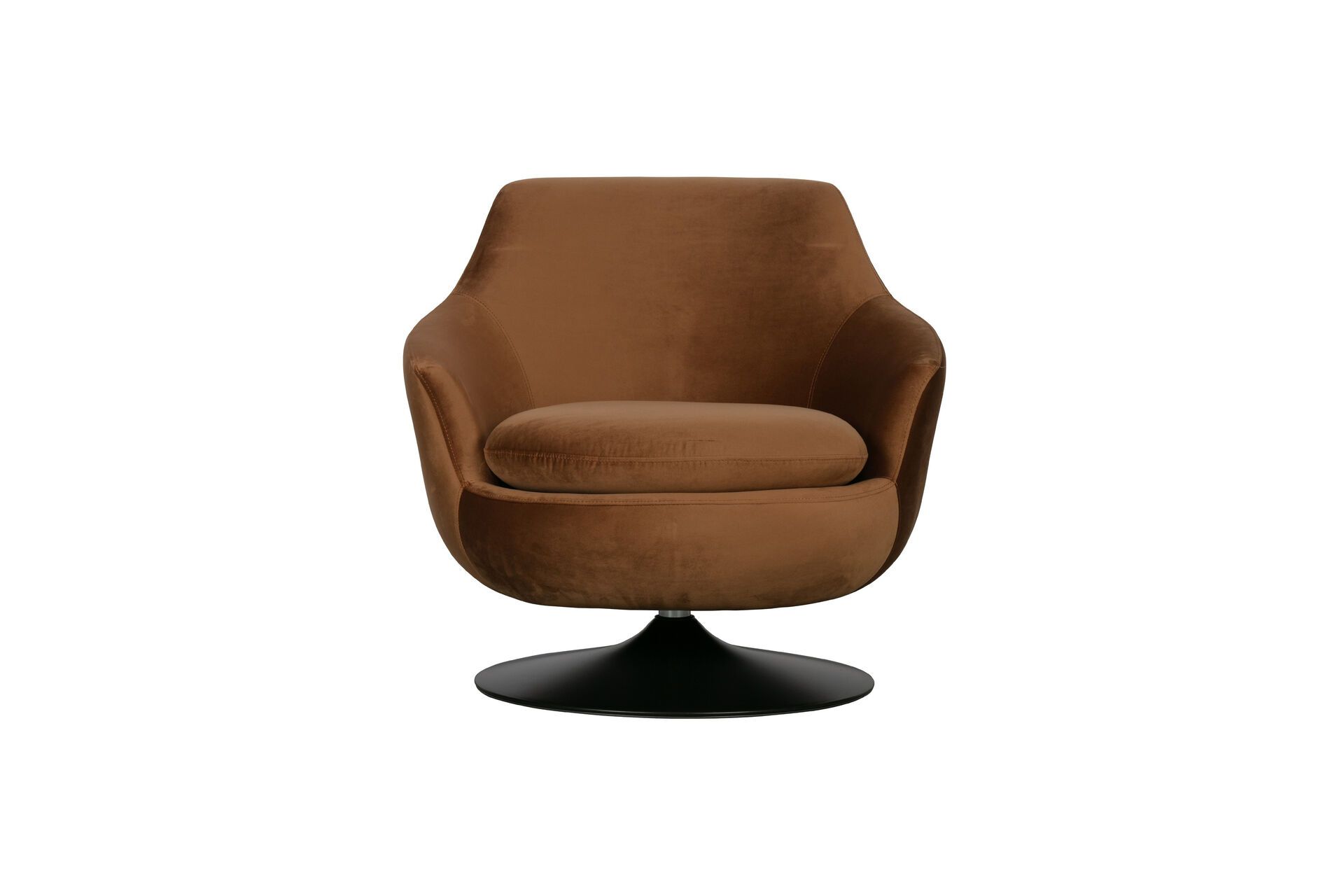 Fauteuil en velours marron Fauteuil en velours marron