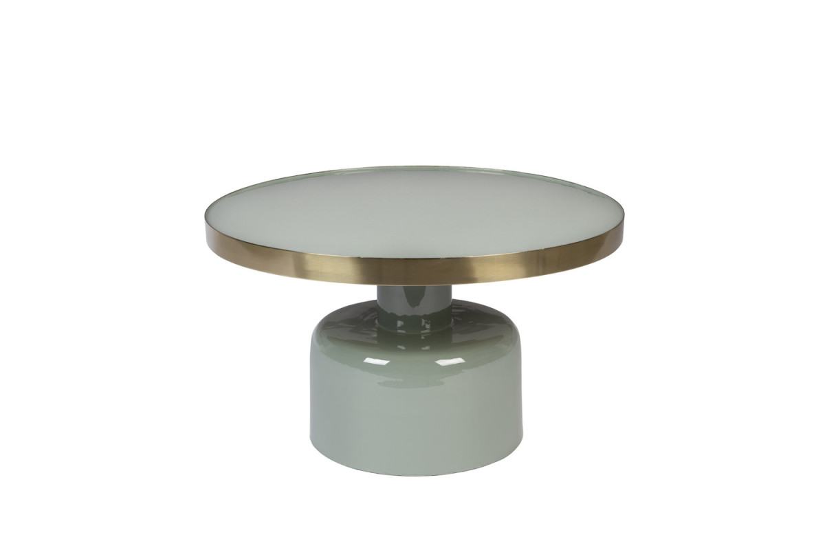 Table basse en fer vert