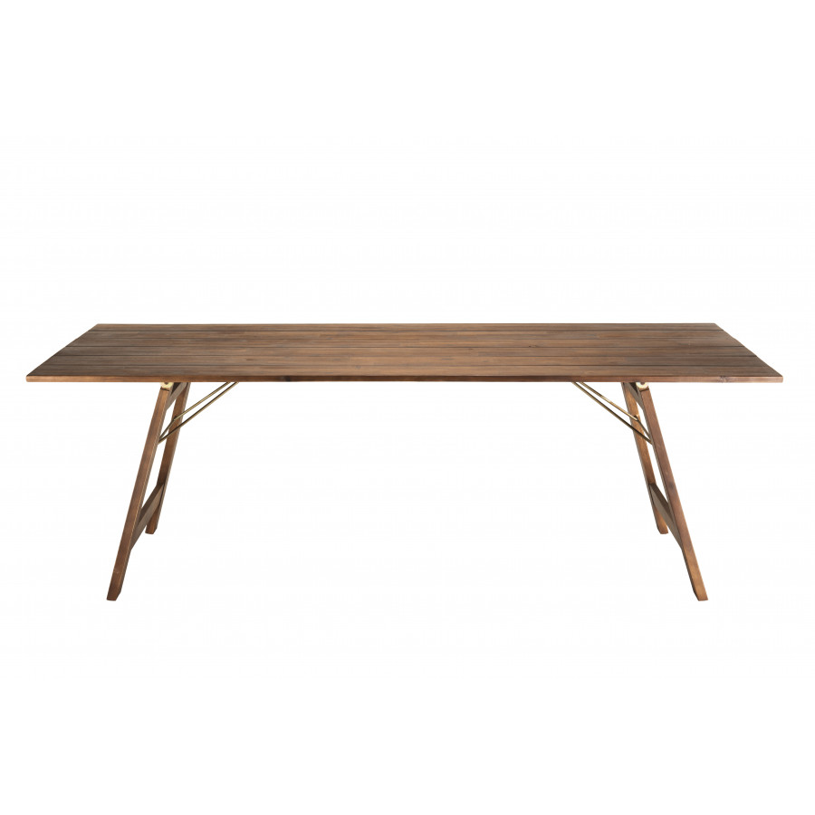 Table de jardin 6/8 personnes pliante acacia L220 cm