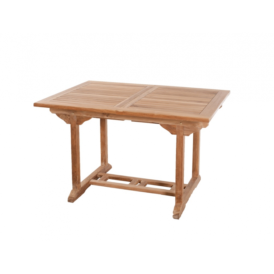 Table de jardin rect. en teck extensible 4/6 pers. L180 cm