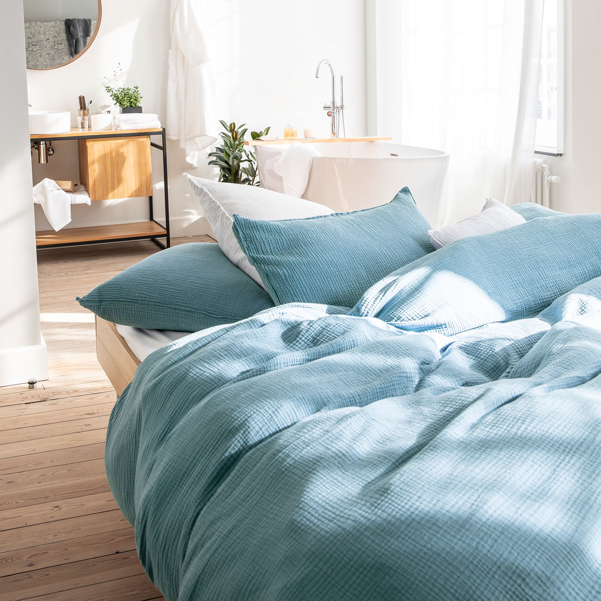 Housse de couette en gaze de coton 200x200 cm Orage Housse de couette en gaze de coton 200x200 cm Orage