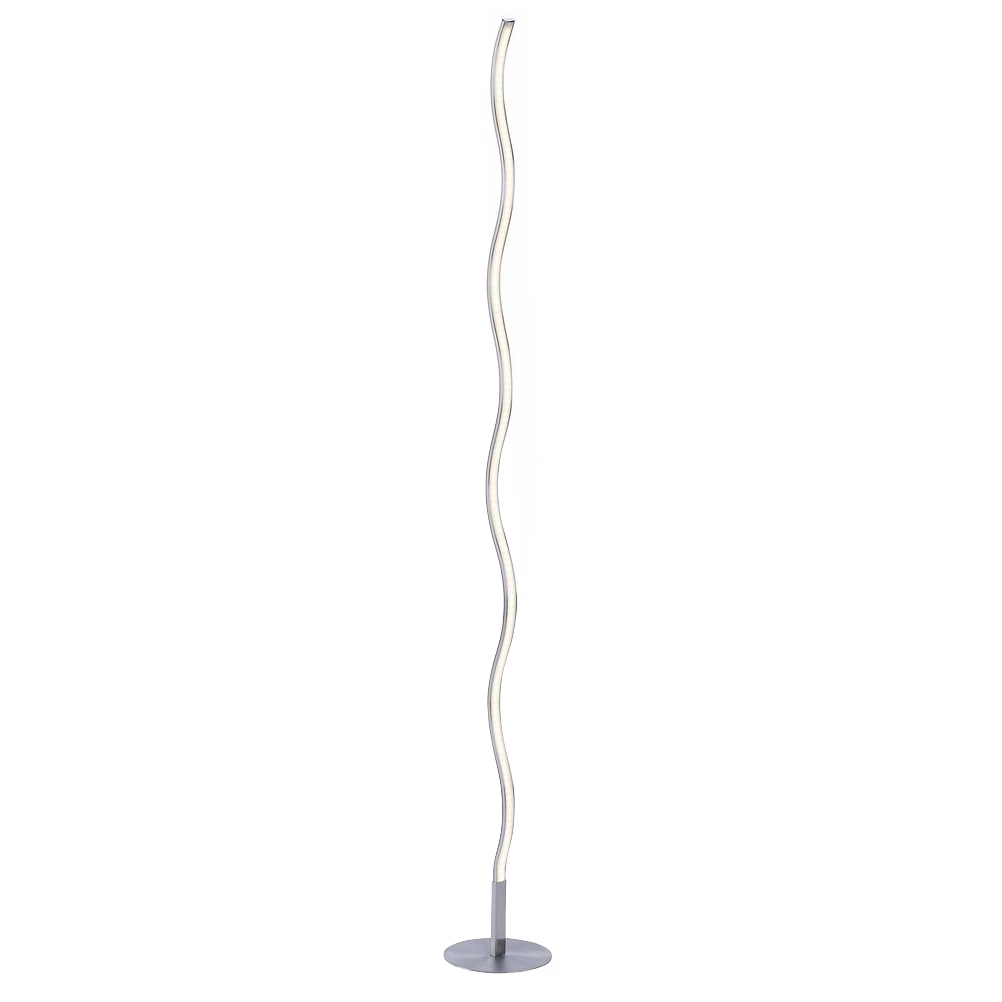 Lampadaire en metal argenté Lampadaire en metal argenté