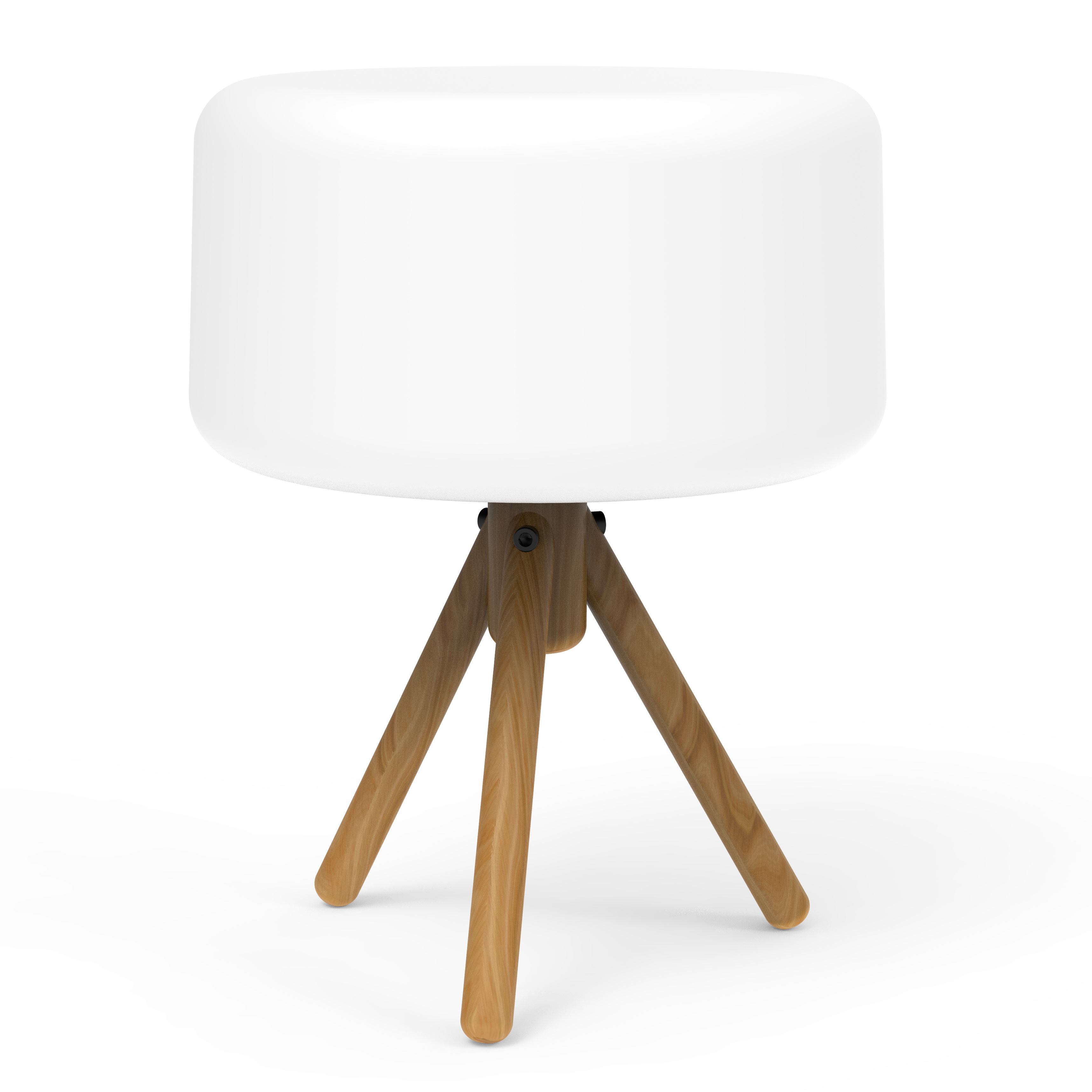 Lampe de table extérieur en plastique_synthetic blanc