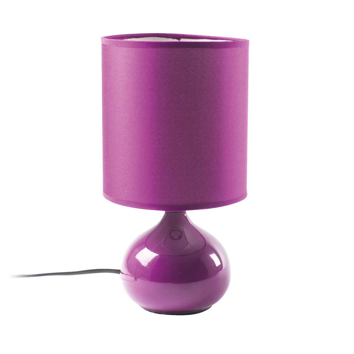 Lampe de table en ceramique violet