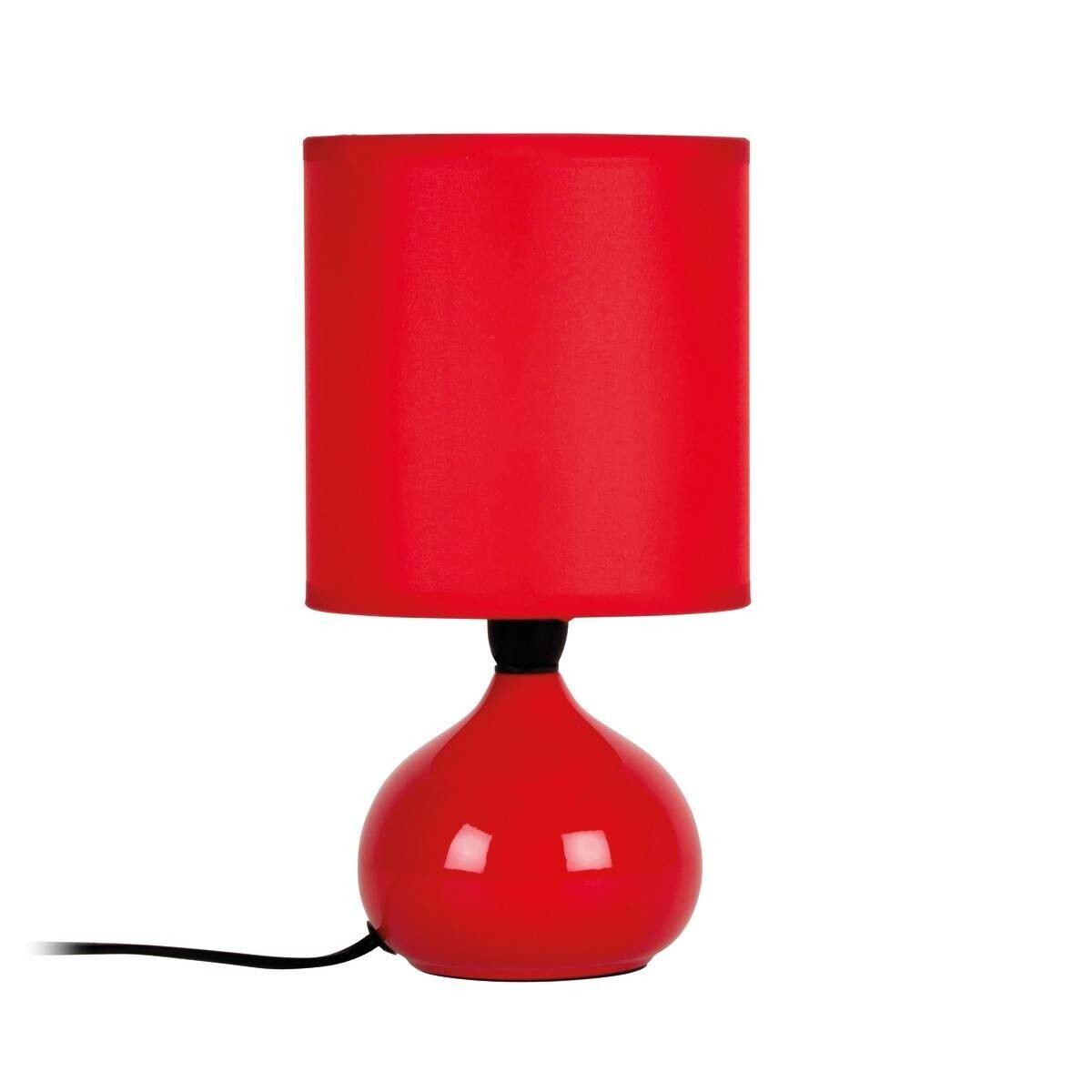 Lampe de table en ceramique rouge