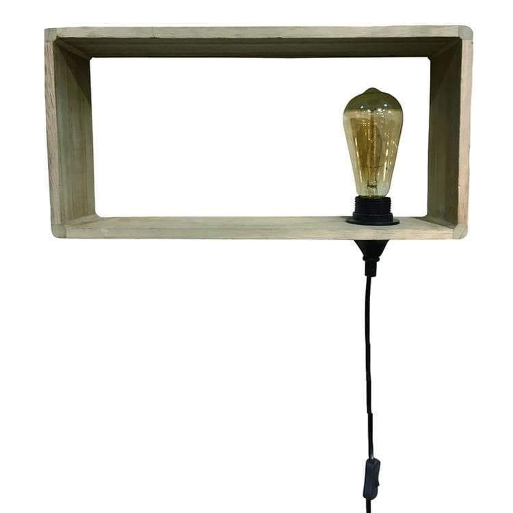 Applique ou lampe à poser étagère en bois L42cm Applique ou lampe à poser étagère en bois L42cm