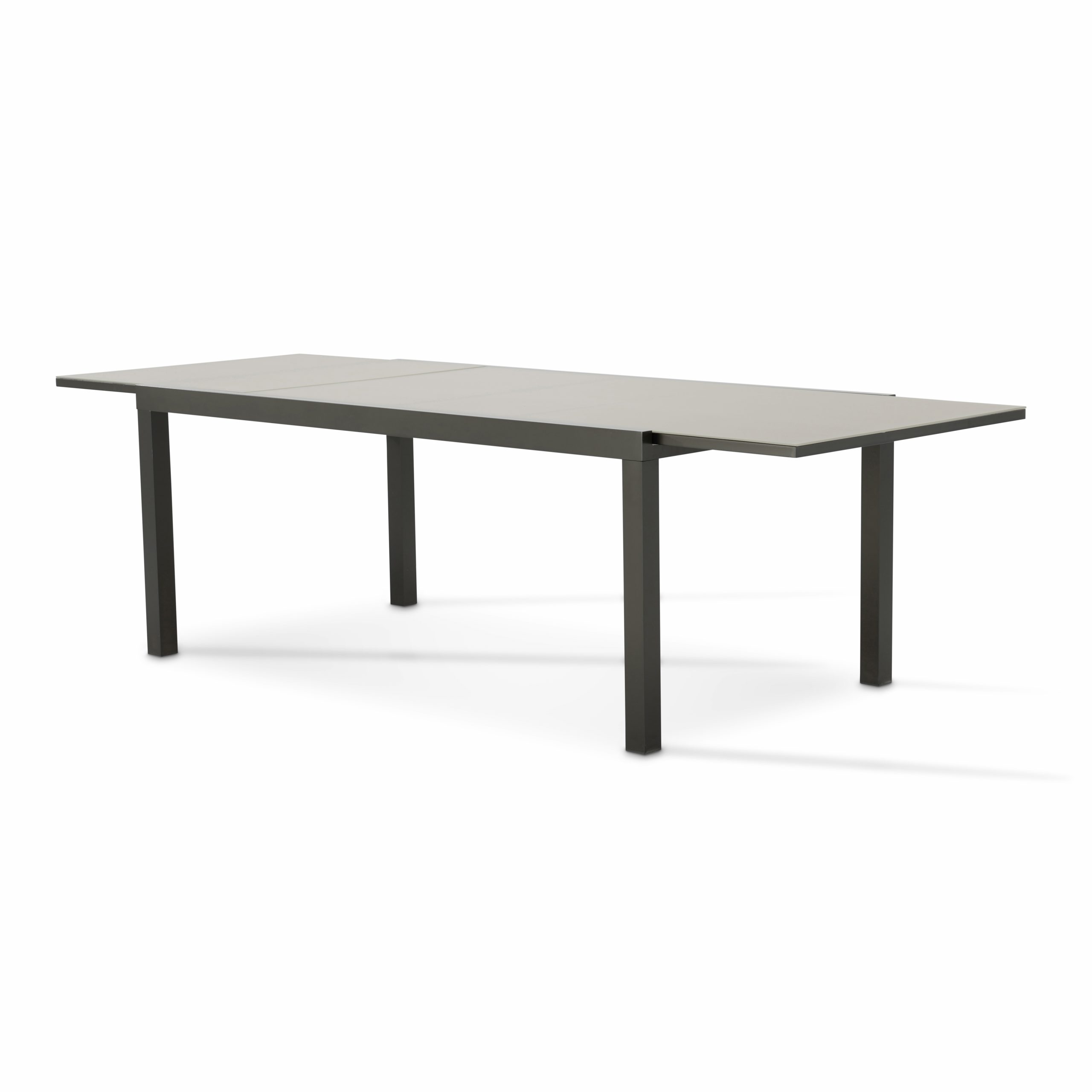 Table de jardin en aluminium marron 260/180×100 cm
