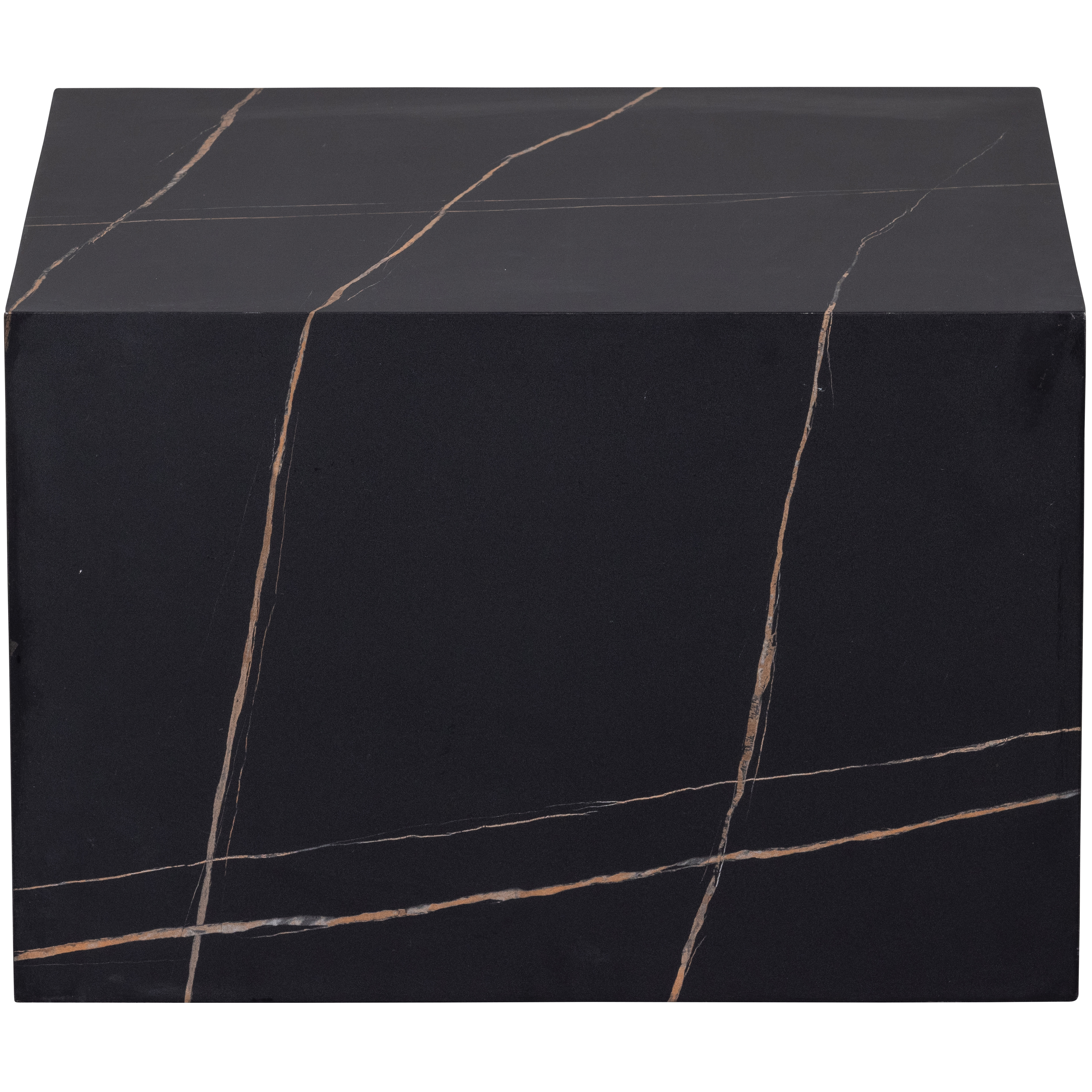 Table basse effet marbre H40xL60cm noir