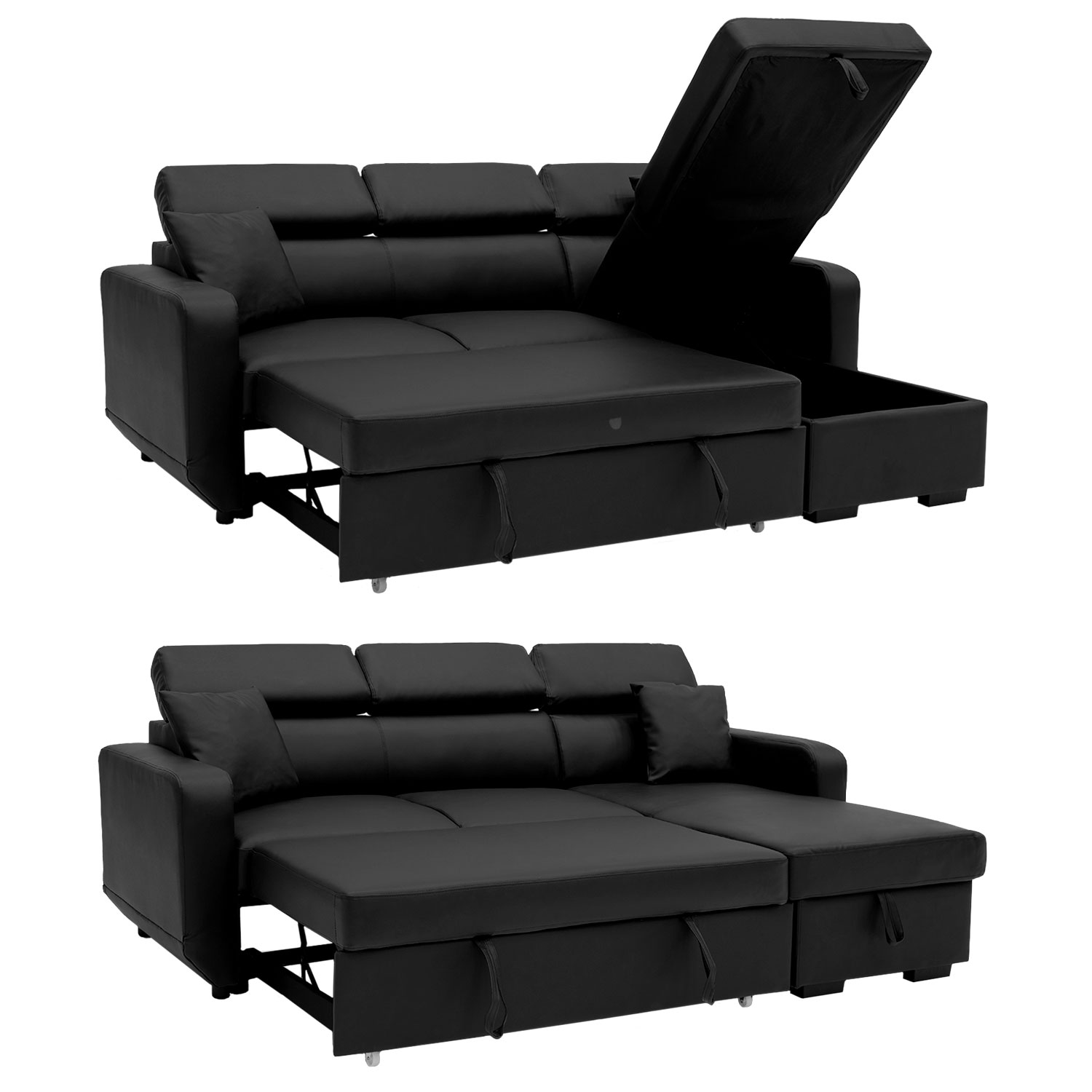 warren - Canapé relax Noir - Vue supplémentaire 2