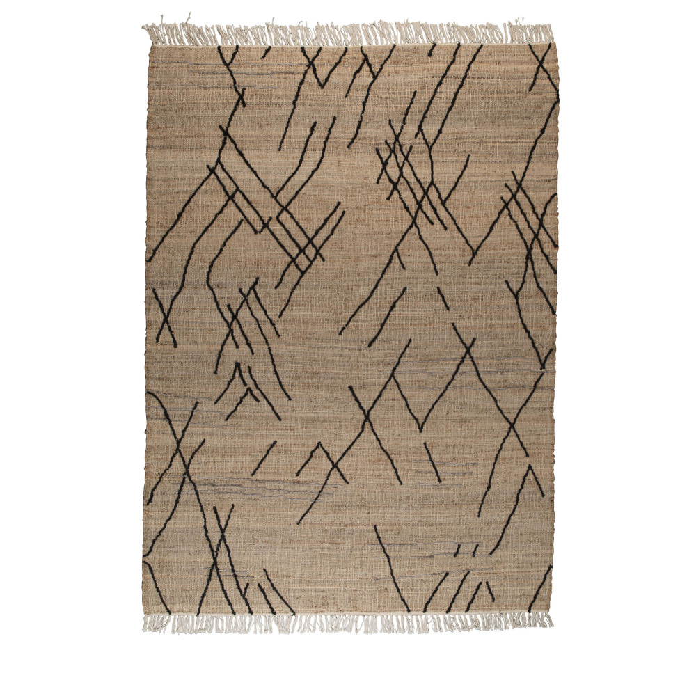 Tapis en laine et coton marron 170x240 cm Tapis en laine et coton marron 170x240 cm