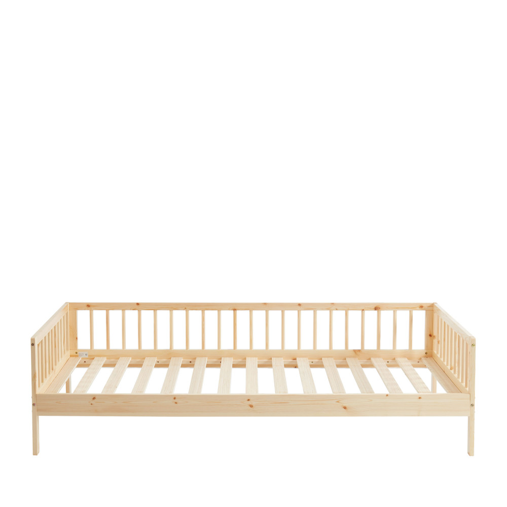 Cadre de lit pour enfant en bois massif 90x190cm bois clair
