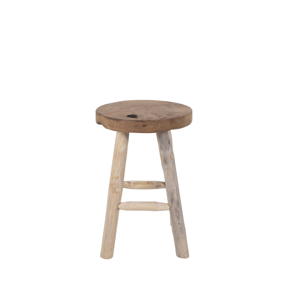 Tabouret en teck H45cm naturel Tabouret en teck H45cm naturel
