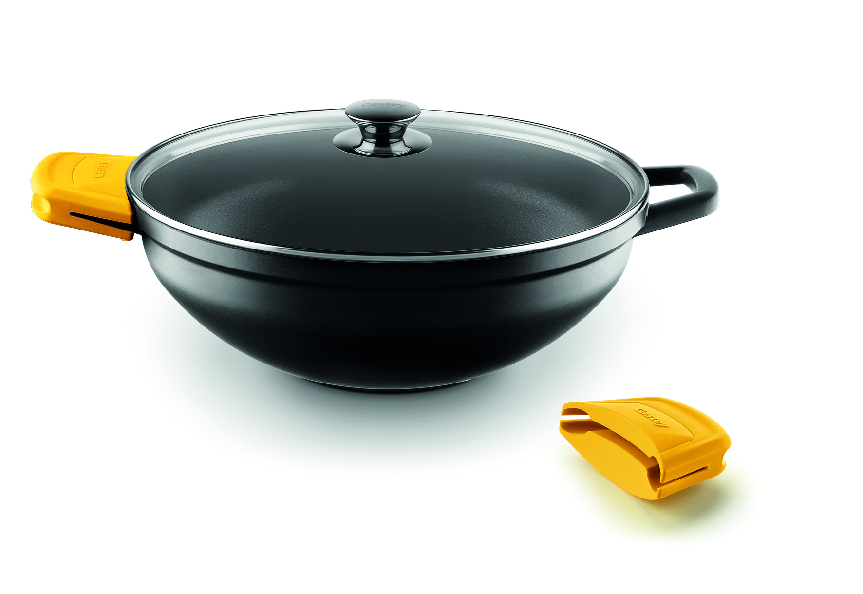 Faitout concave 32cm antiadhésif, fonte d’alu, couvercle,non induction Faitout concave 32cm antiadhésif, fonte d’alu, couvercle,non induction