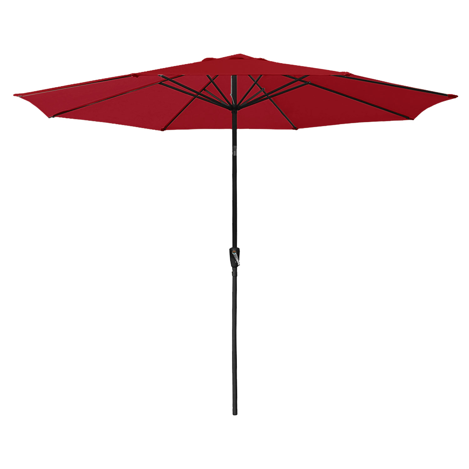 Parasol droit rond 3,30m en aluminium et toile rouge Parasol droit rond 3,30m en aluminium et toile rouge