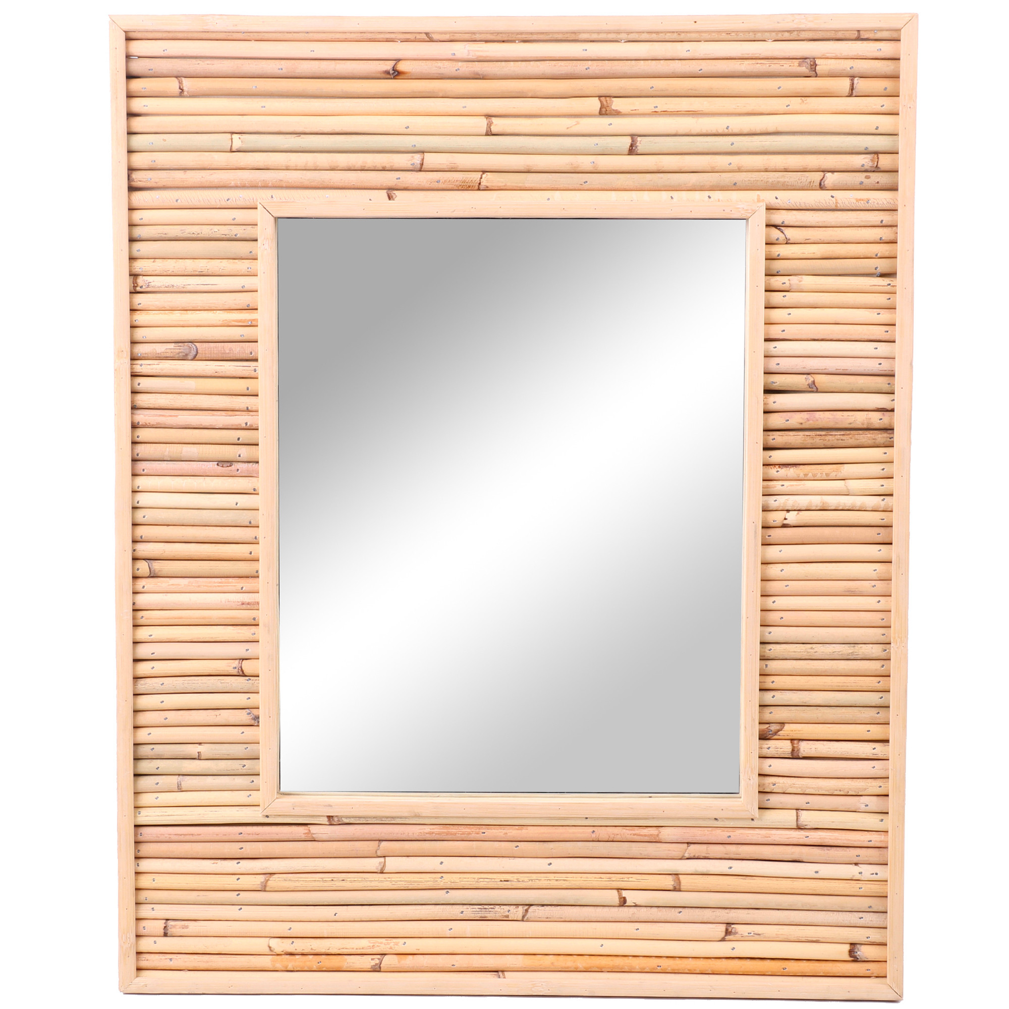 Miroir rotin et bambou 45x55cm Miroir rotin et bambou 45x55cm