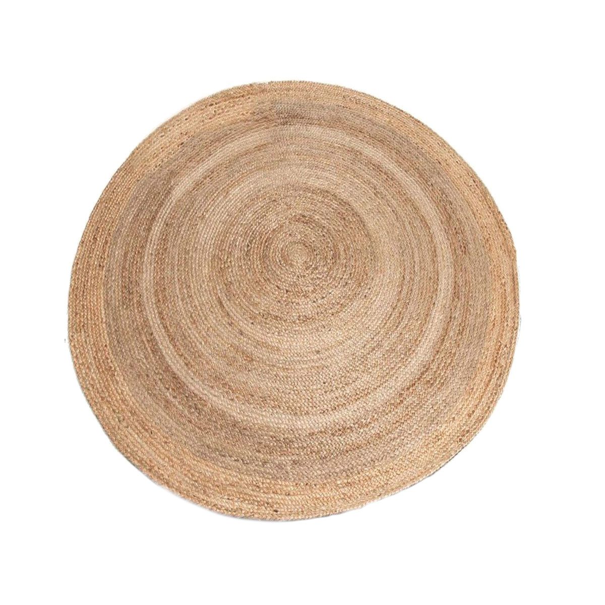 Tapis rond jute naturel tissé main beige - D 250 Tapis rond jute naturel tissé main beige - D 250