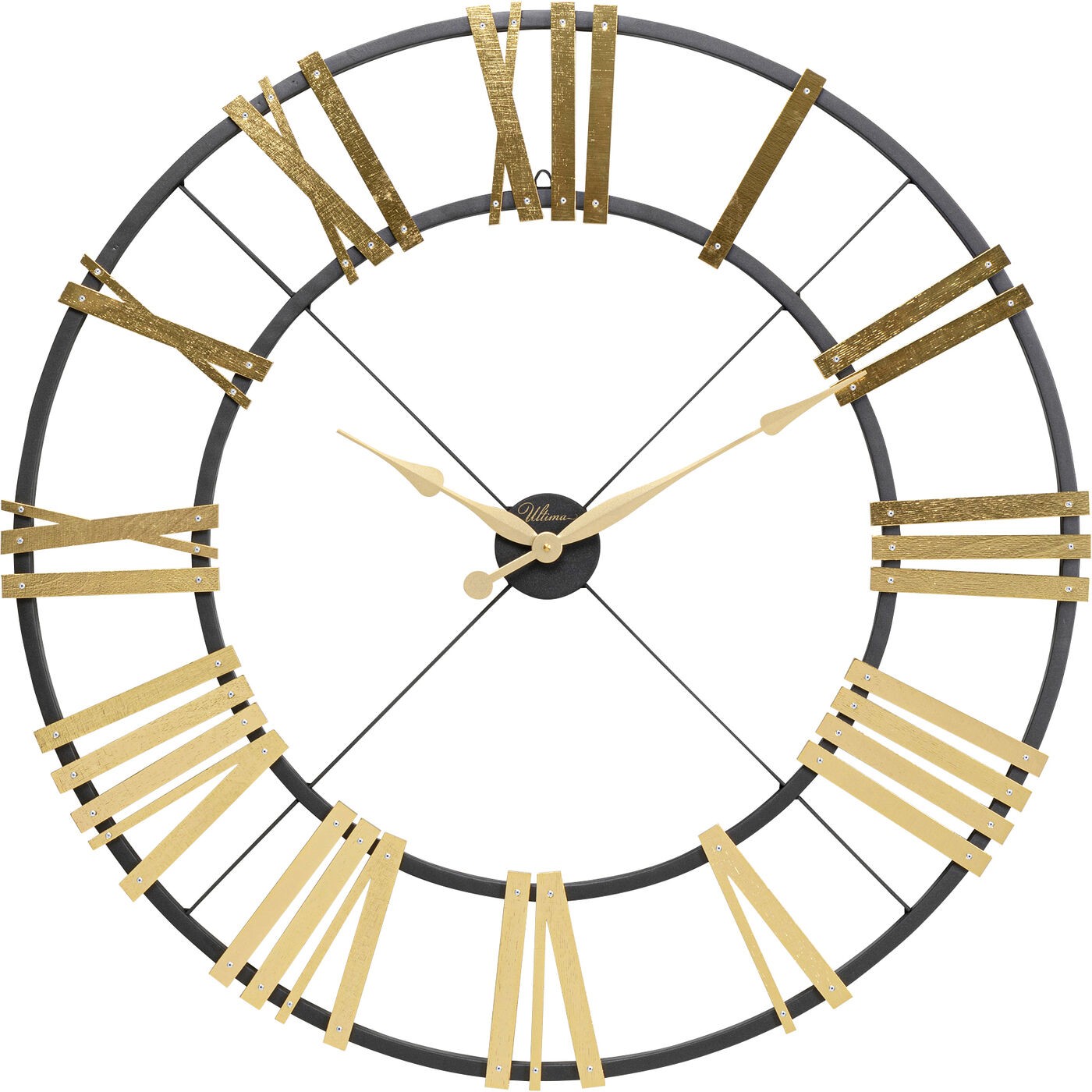 Horloge murale noire et dorée D95 Horloge murale noire et dorée D95