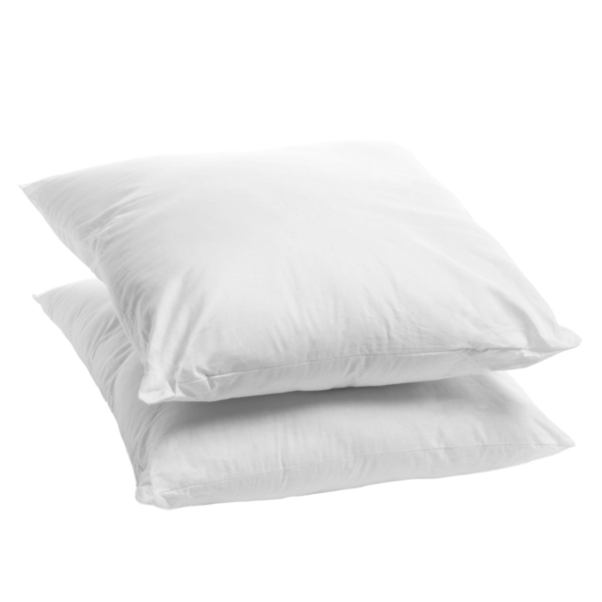 Lot de 2 oreillers moelleux anti-acariens 60x60cm Lot de 2 oreillers moelleux anti-acariens 60x60cm