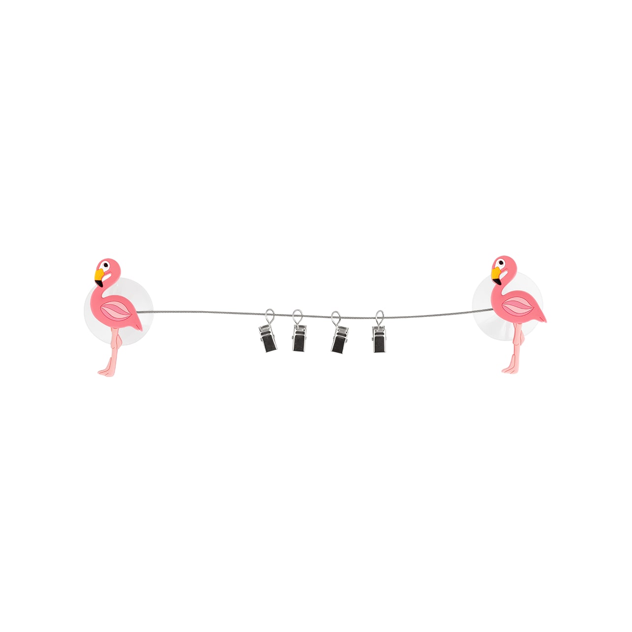 4 clips ventouse flamingo