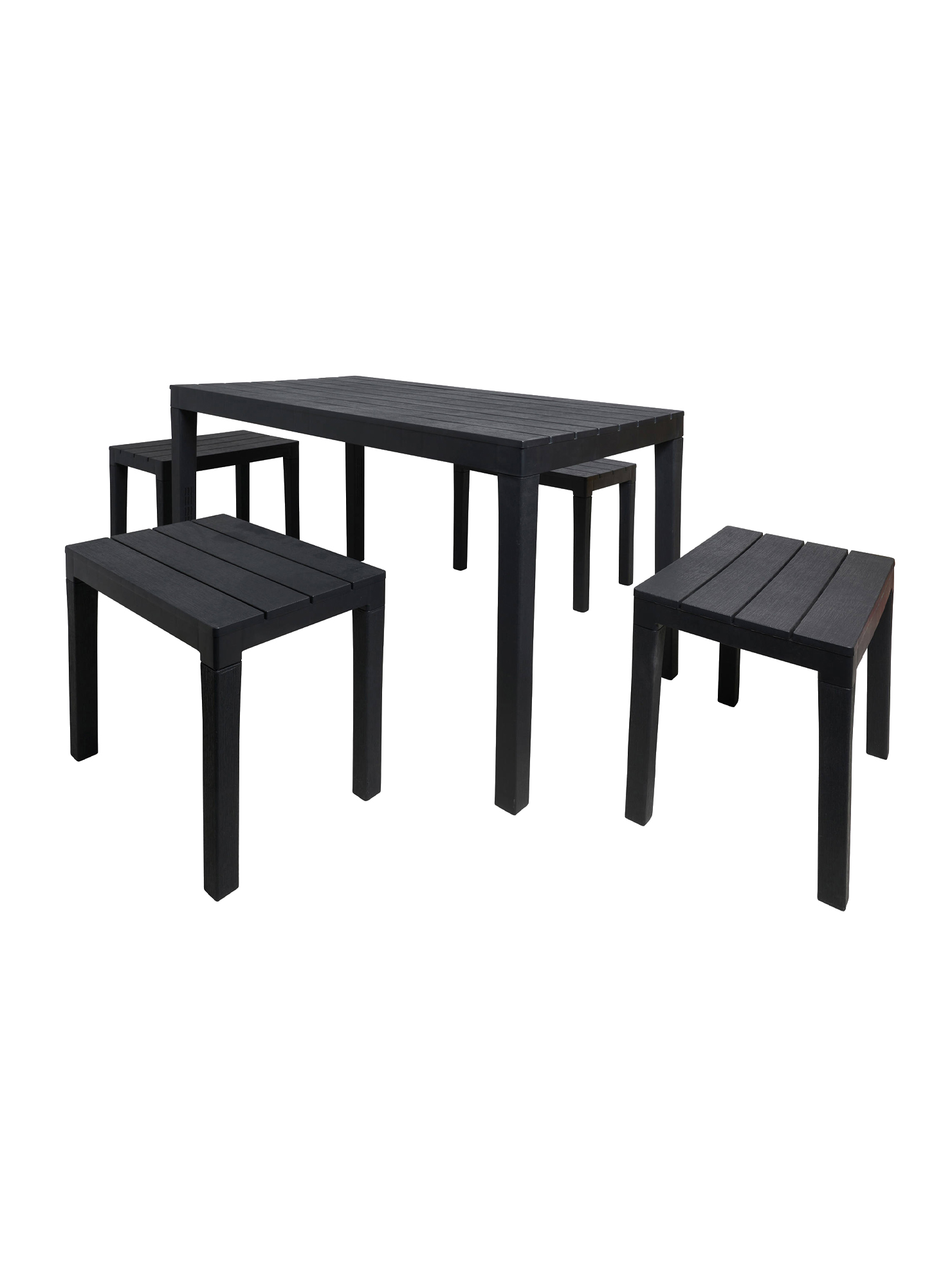 Set salon d’extérieur anthracite 138x78 cm