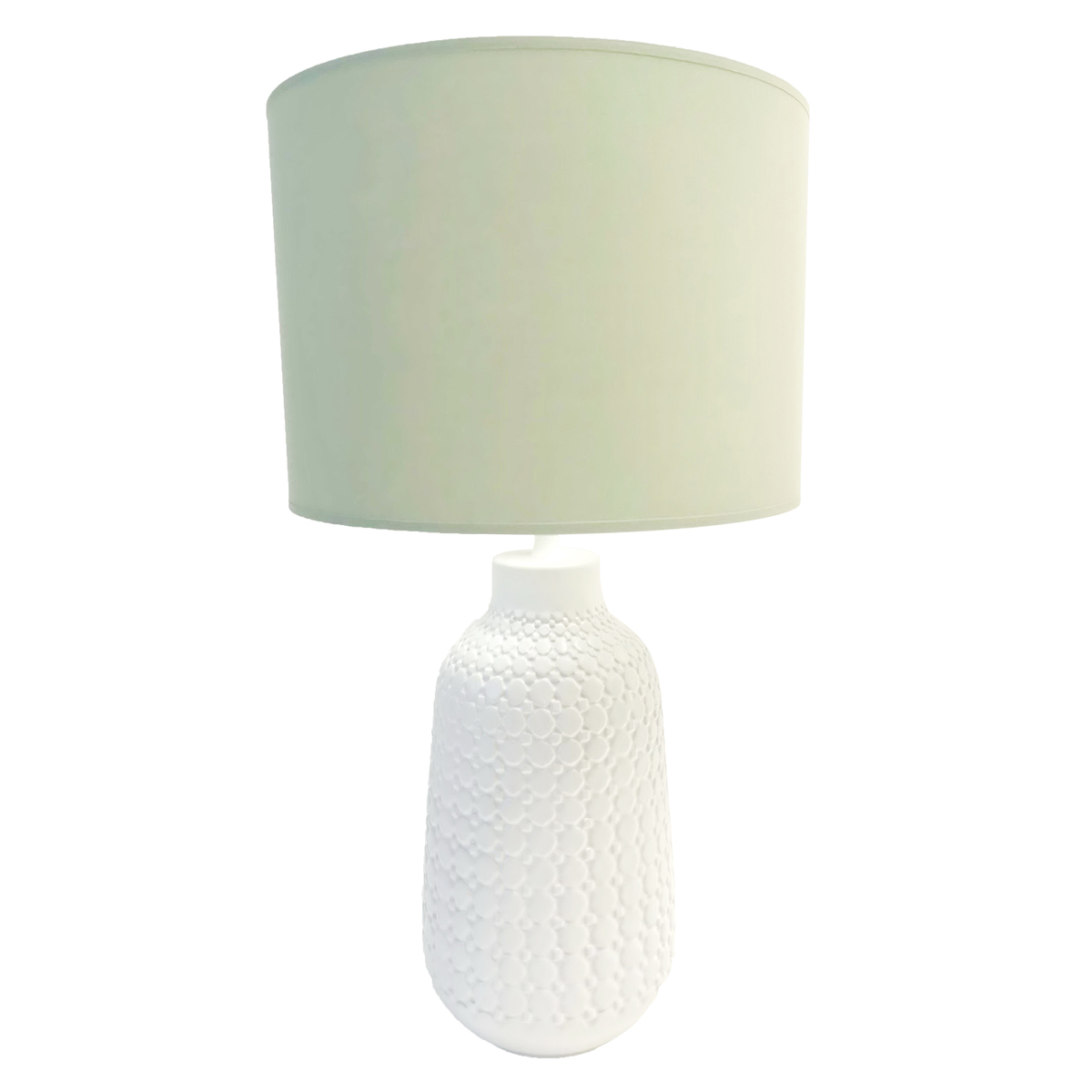 Lampe de table en ceramique blanc
