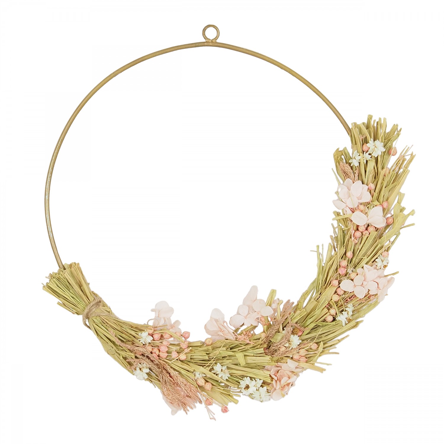 Décoration Murale Couronne de Fleurs Séchées Naturelles D.35cm Décoration Murale Couronne de Fleurs Séchées Naturelles D.35cm
