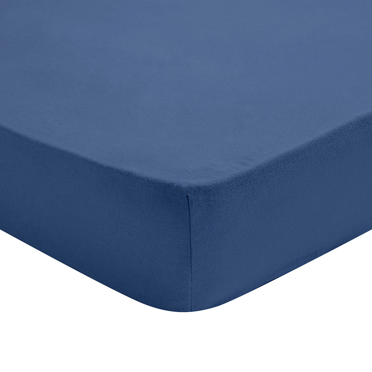 Drap housse Flanelle Coloris Indigo 180x200 cm Drap housse Flanelle Coloris Indigo 180x200 cm