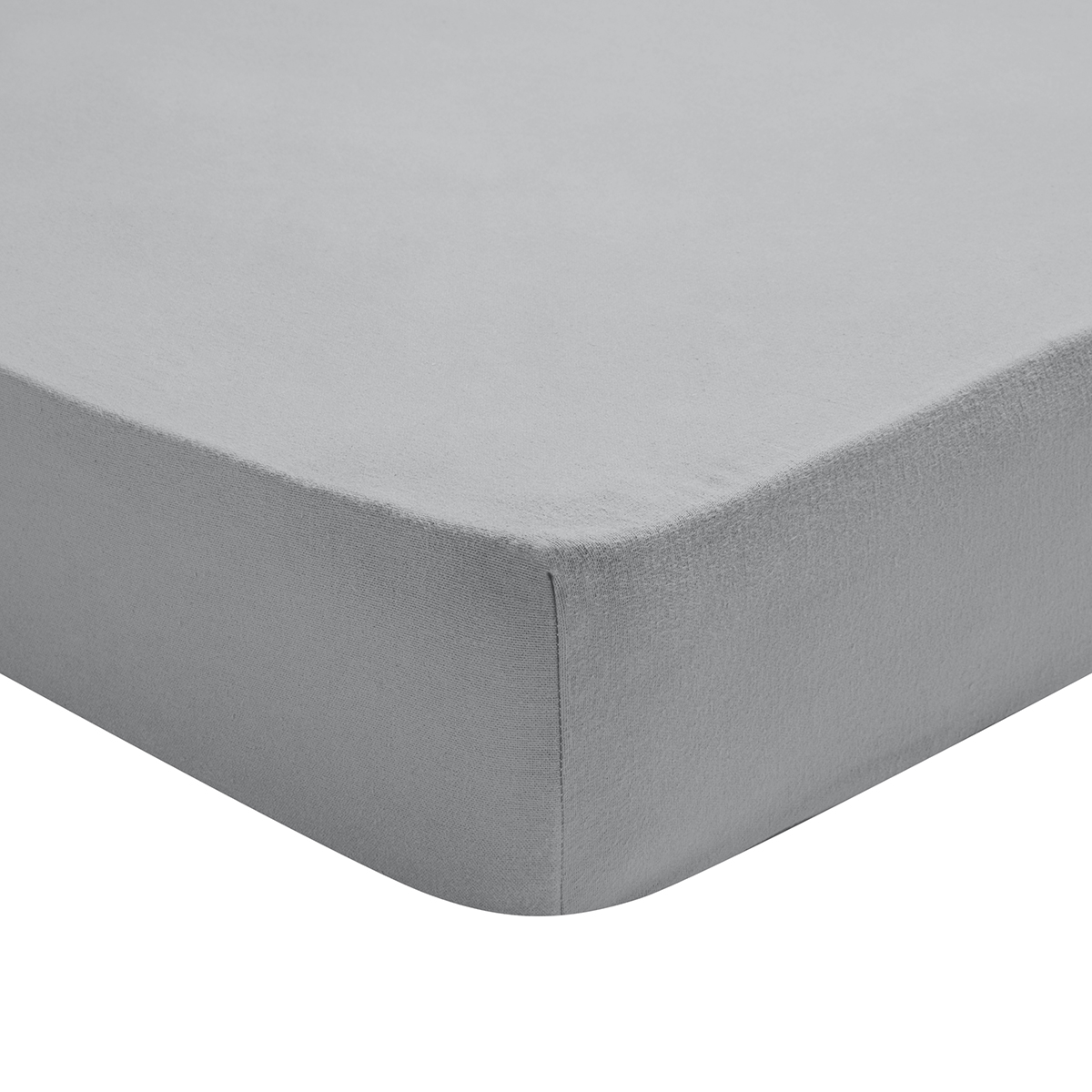 Drap Housse Flanelle Coloris Gris Acier 140x200 cm Drap Housse Flanelle Coloris Gris Acier 140x200 cm