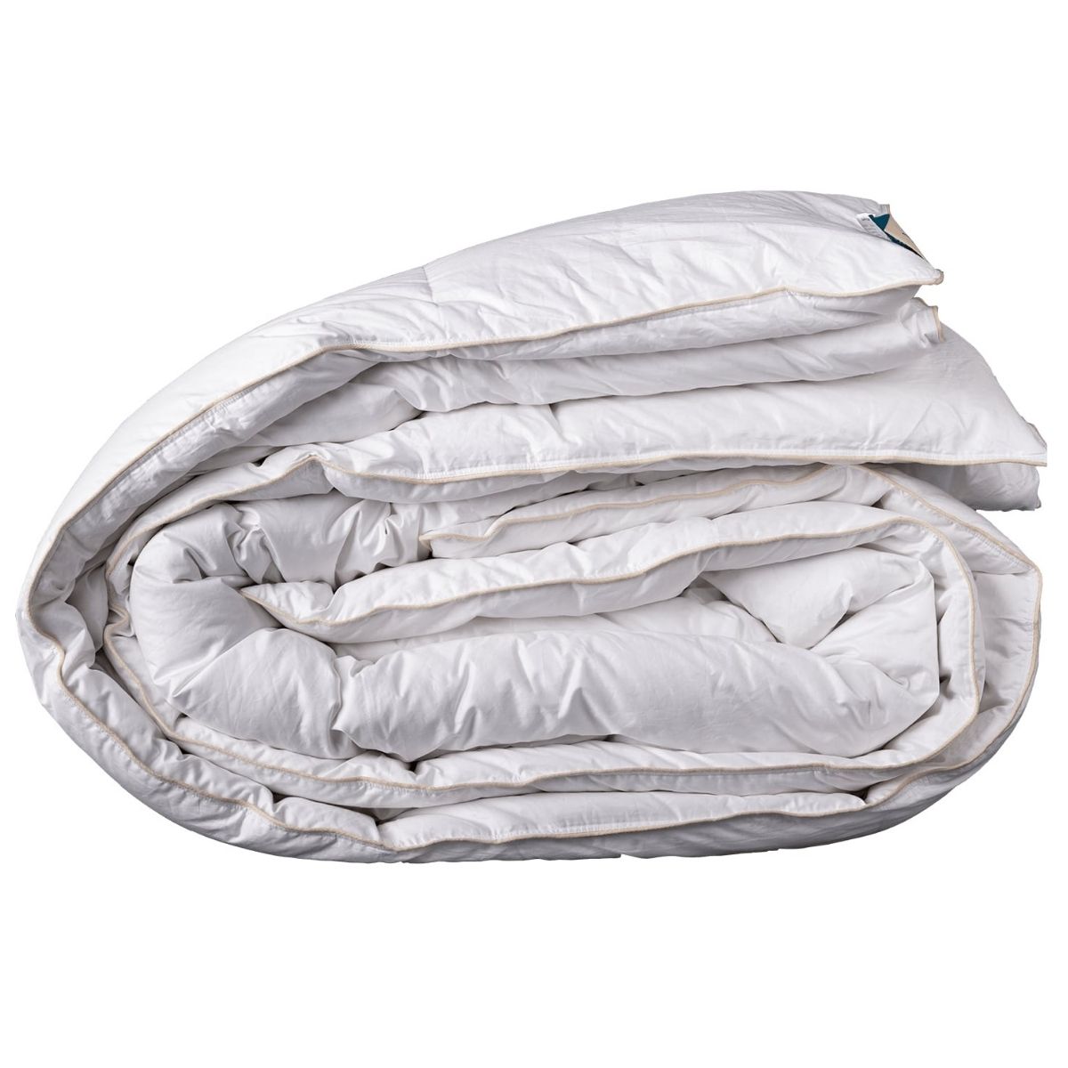 Couette naturelle légère en duvet et coton bio 200x200 cm Couette naturelle légère en duvet et coton bio 200x200 cm