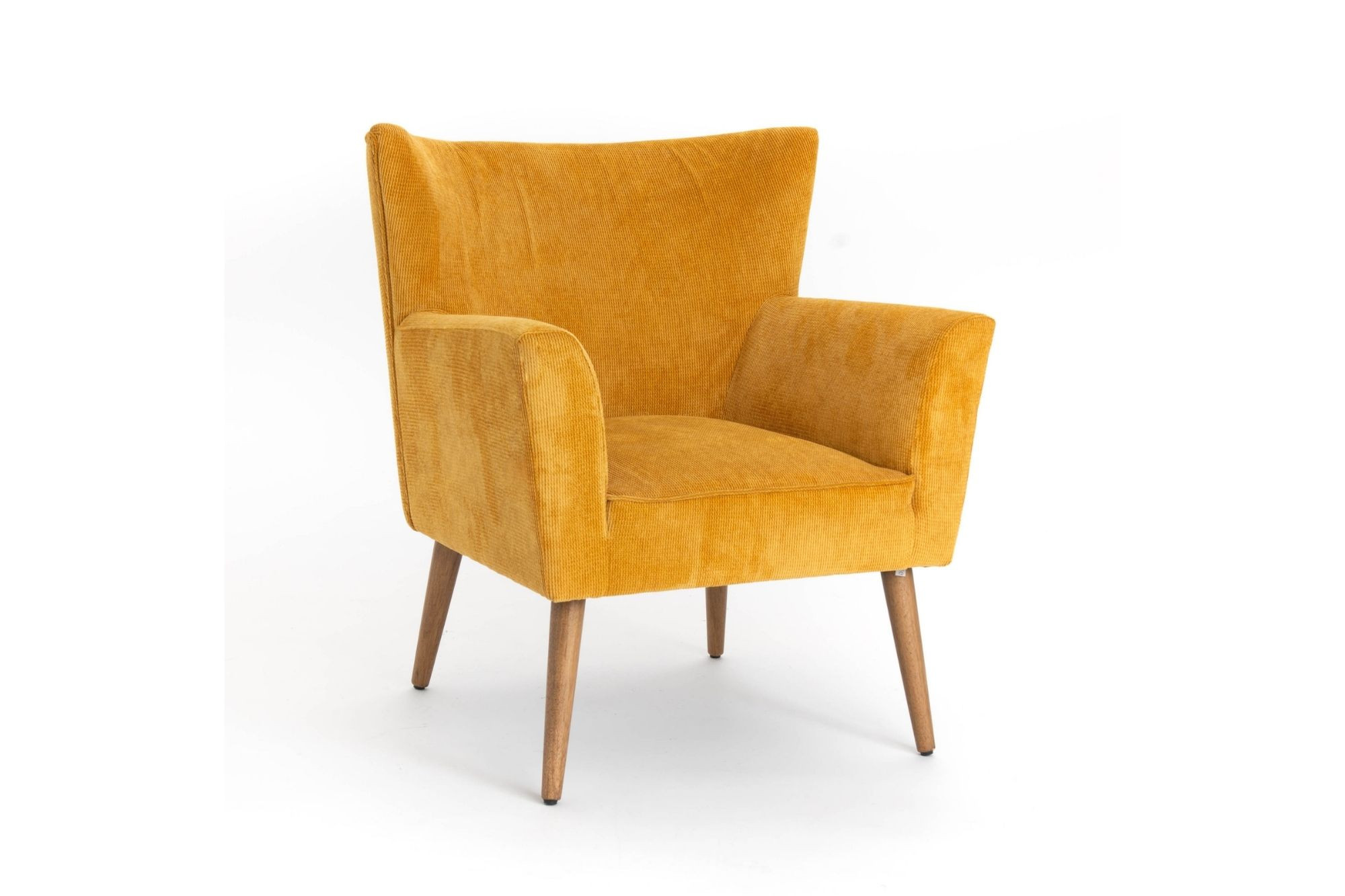 Fauteuil à accoudoirs en velours côtelé