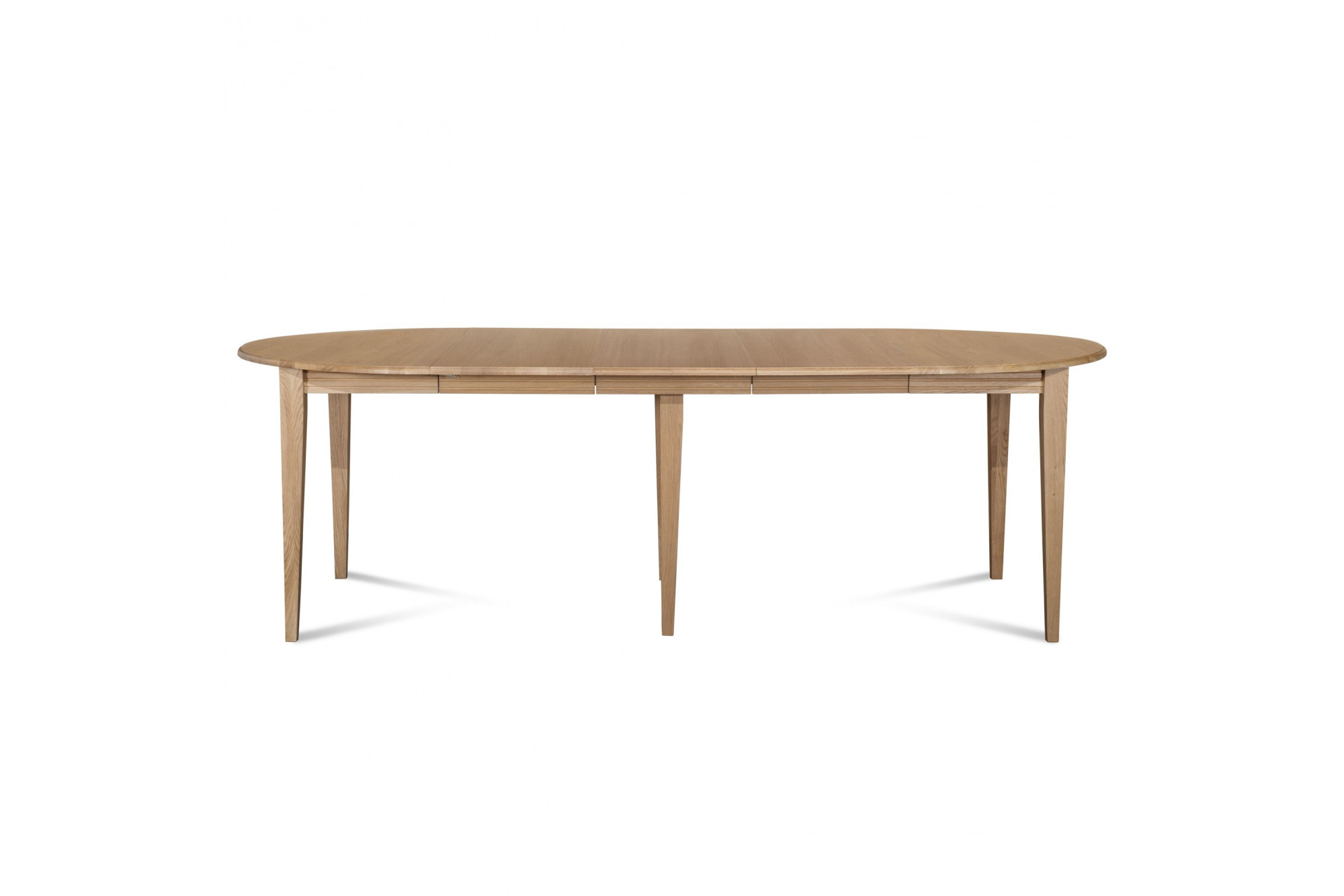 Table ronde 6 pieds fuseau 115 cm + 3 rallonges bois