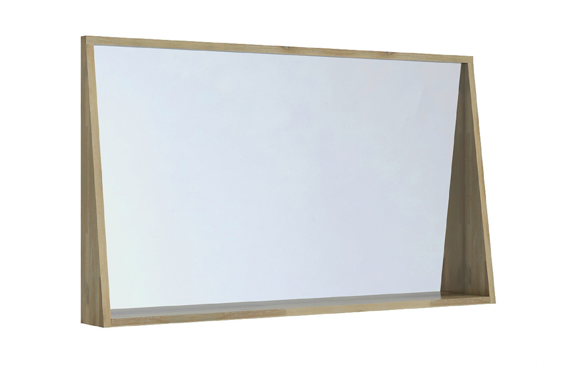 Miroir de salle de bain rectangulaire en bois L120