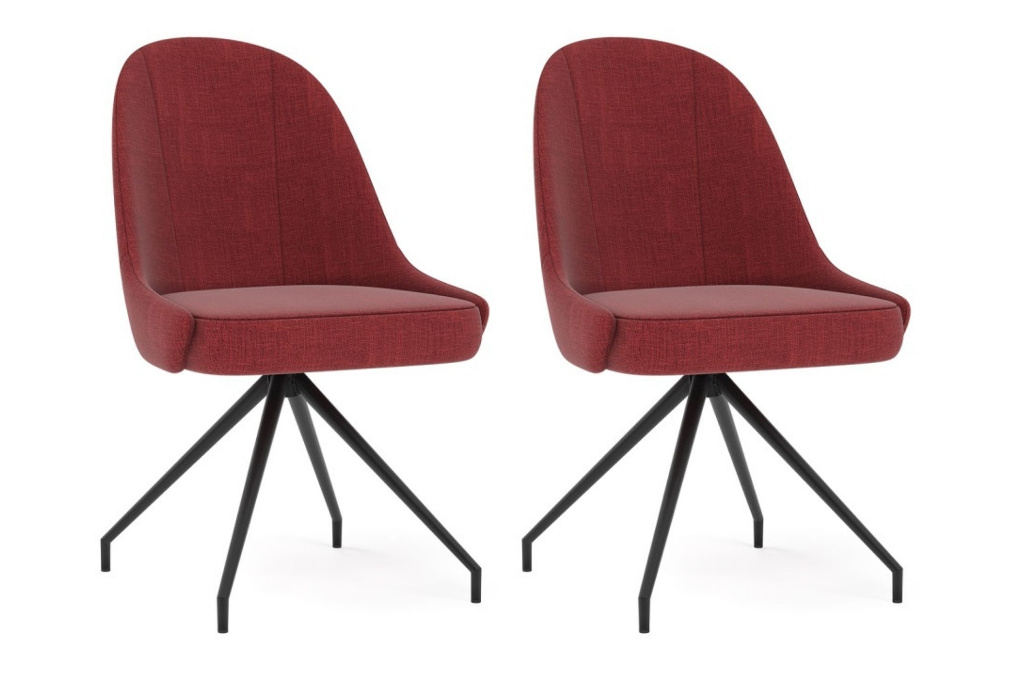 Chaises en tissu et métal (lot de 2) Chaises en tissu et métal (lot de 2)