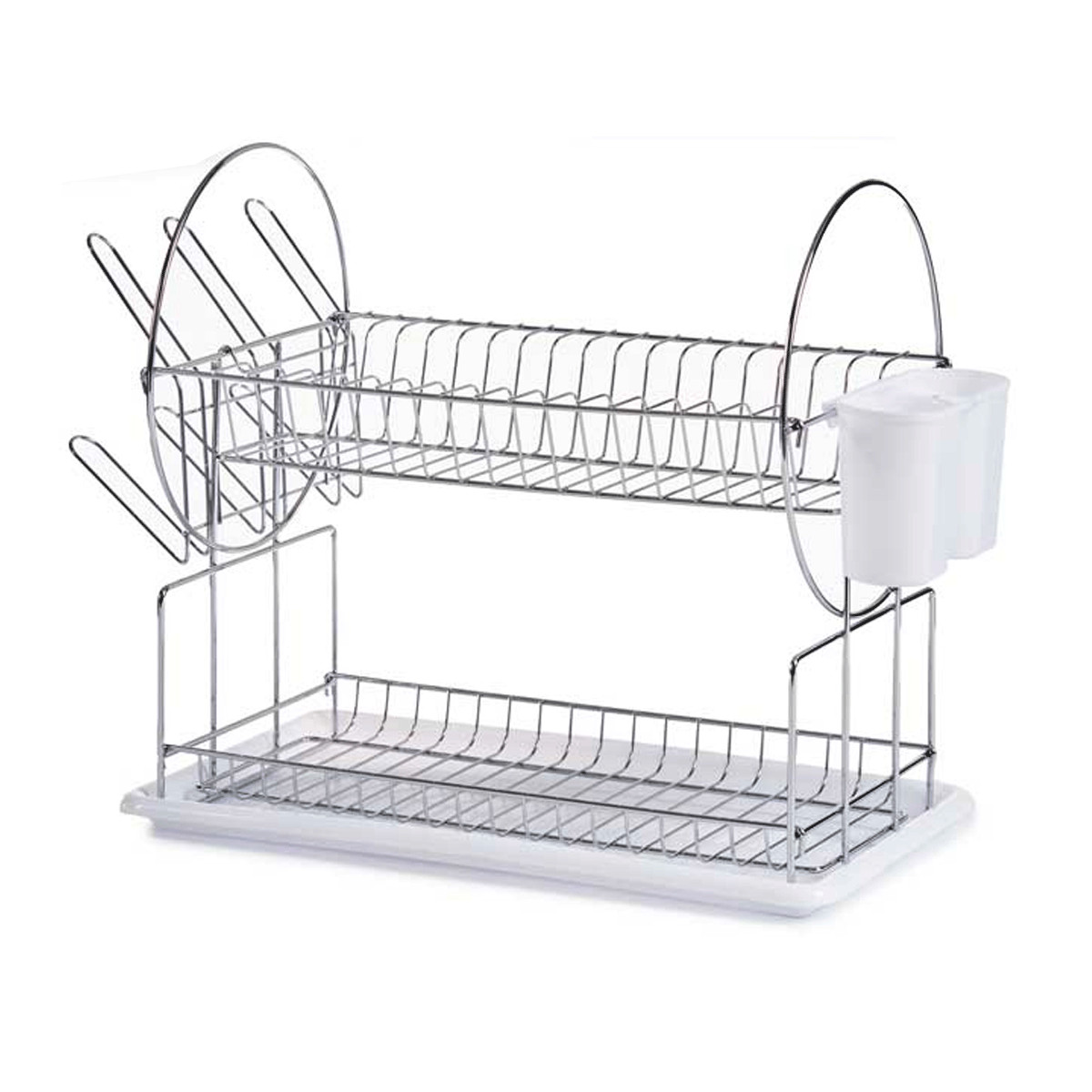 Égouttoir à vaisselle double blanc 50x23,5x33cm Égouttoir à vaisselle double blanc 50x23,5x33cm