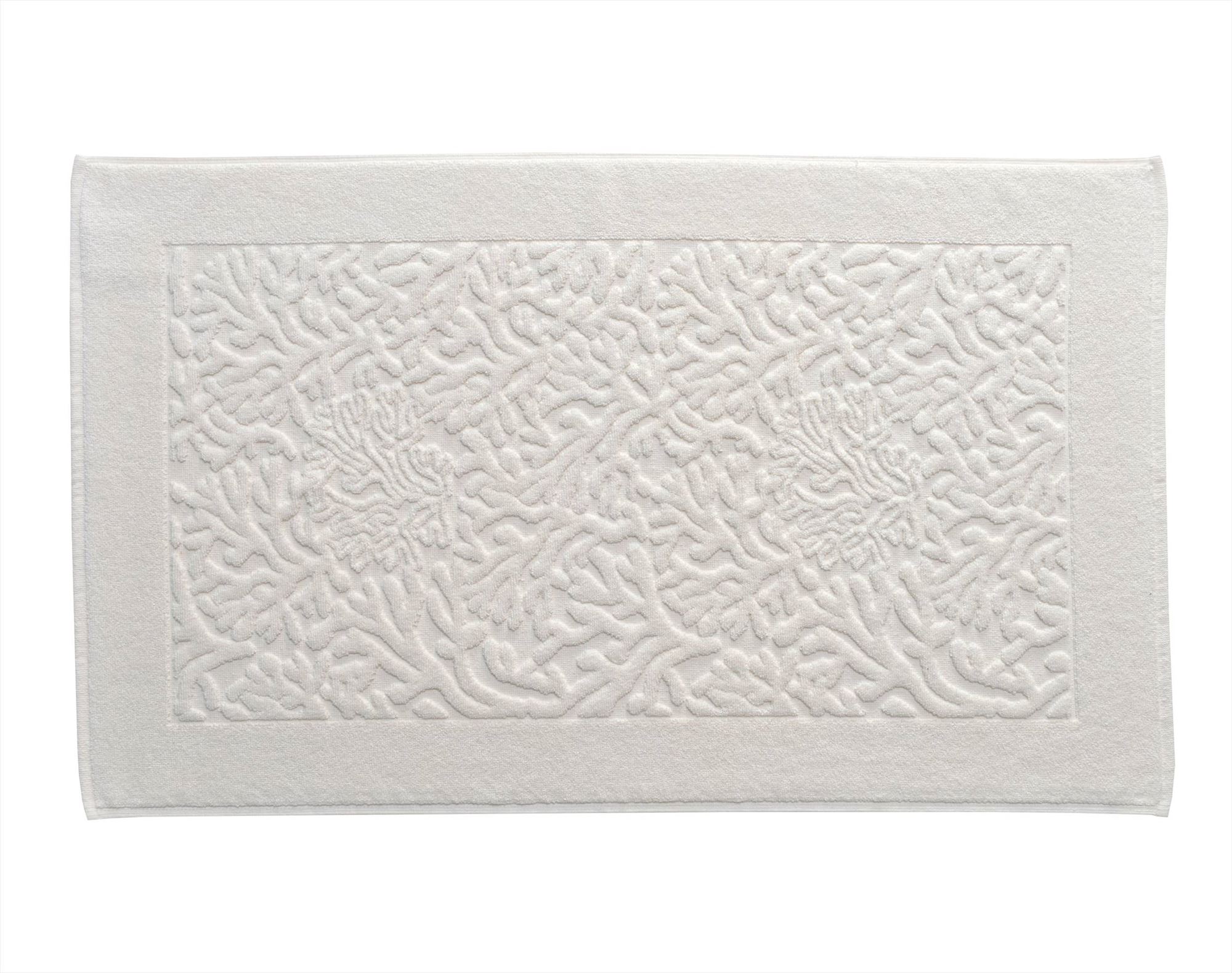 Tapis de bain blanc 60x100 en coton