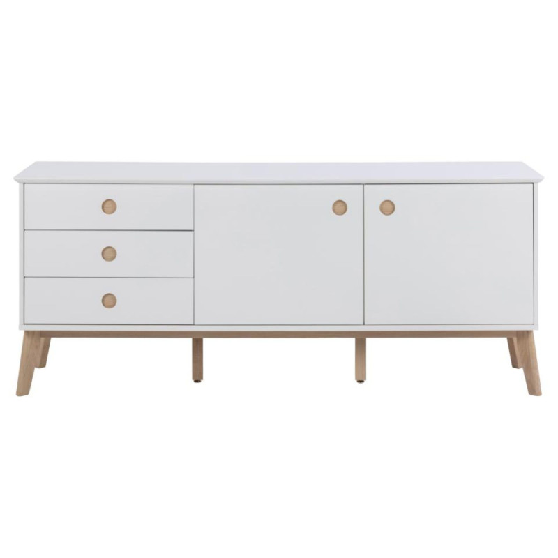 Buffet bas blanc moderne en bois