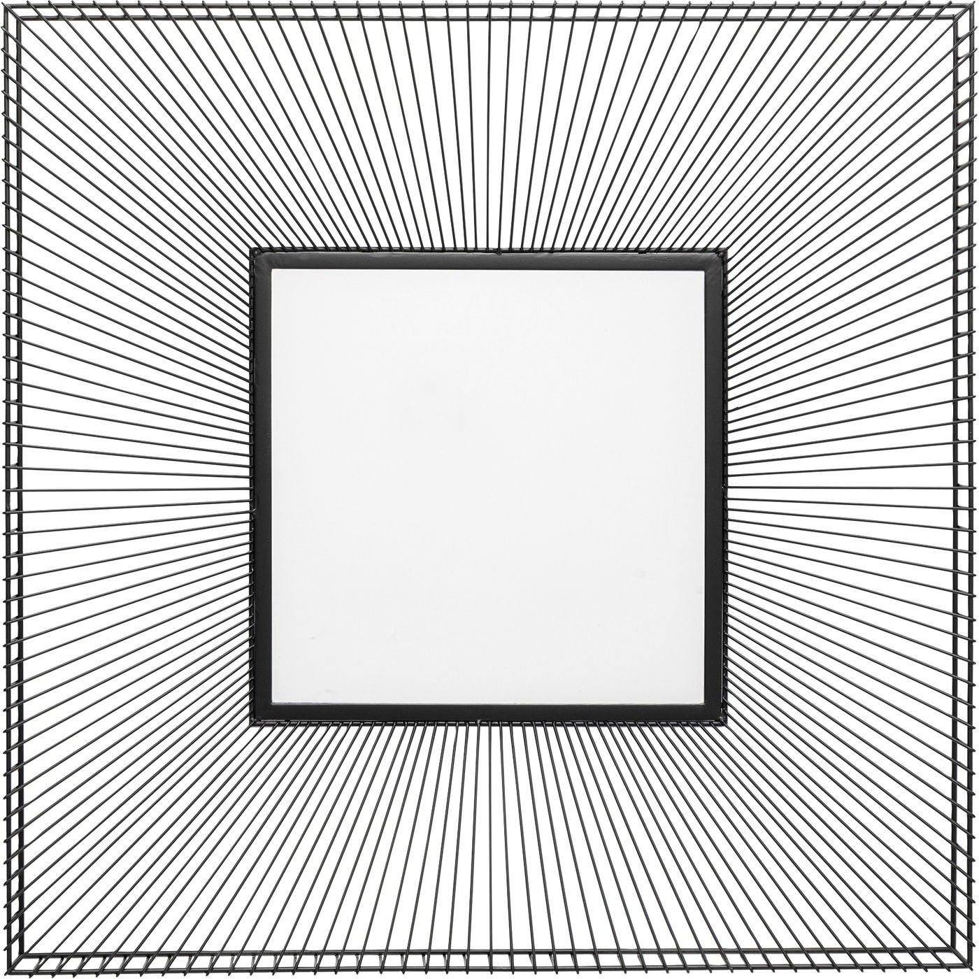 Miroir carré en acier noir 91x91
