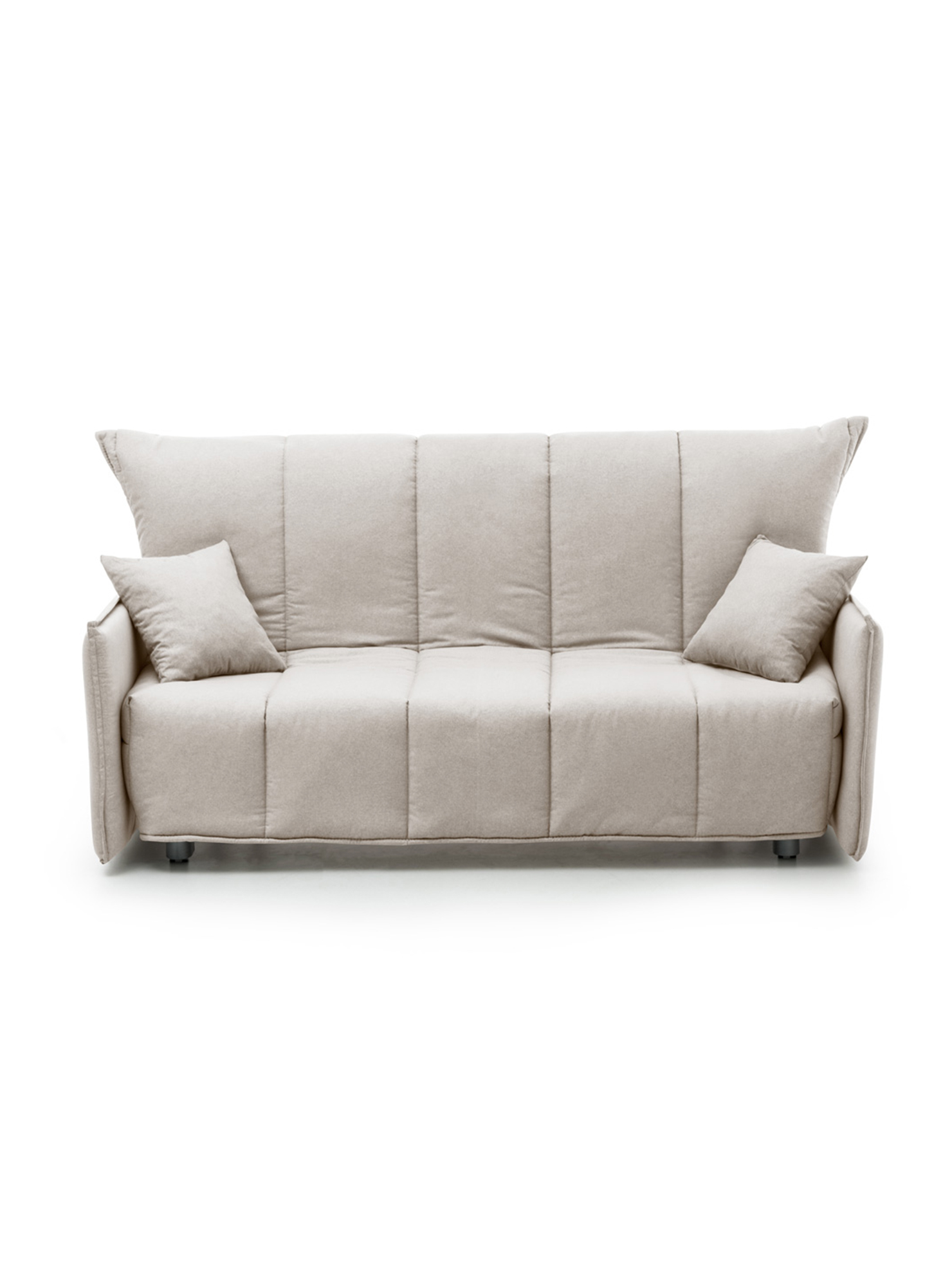 Canapé droit 3 places Beige Tissu Moderne Confort