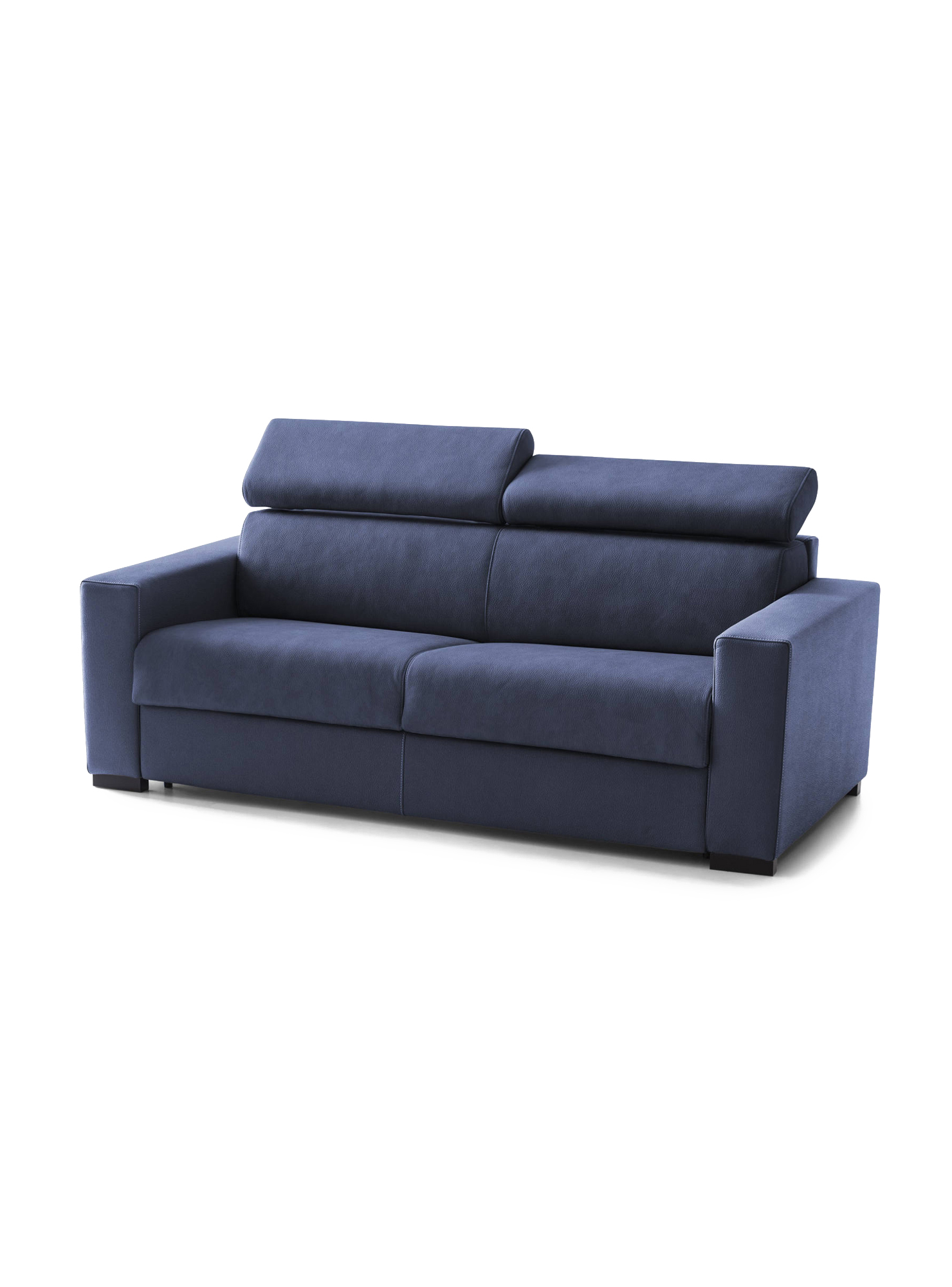 Canapé droit 3 places Bleu Tissu Moderne Confort
