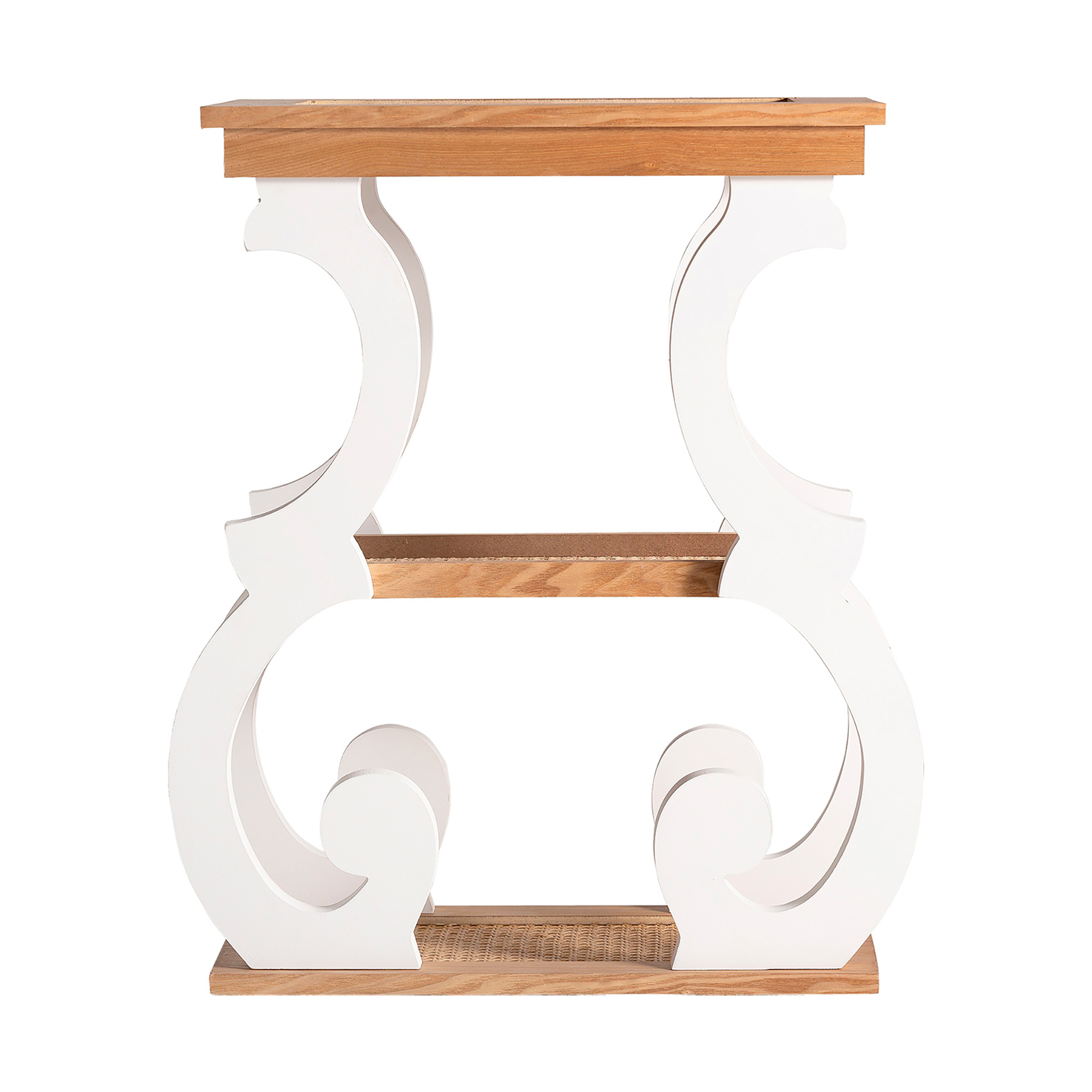 Table basse en rotin marron 63x38x75 cm