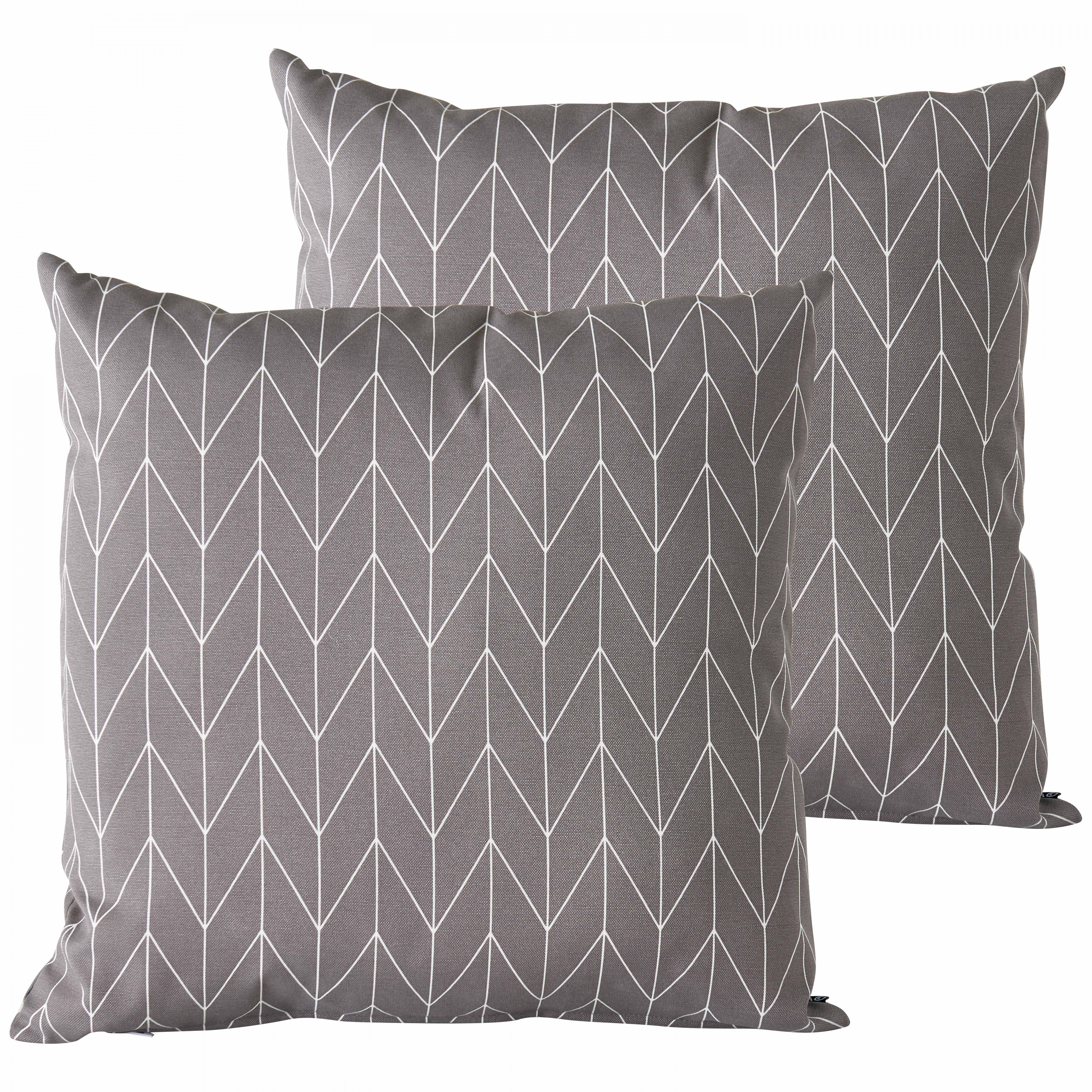 Lot de 2 coussins carrés polyester apache 45x45x8 cm