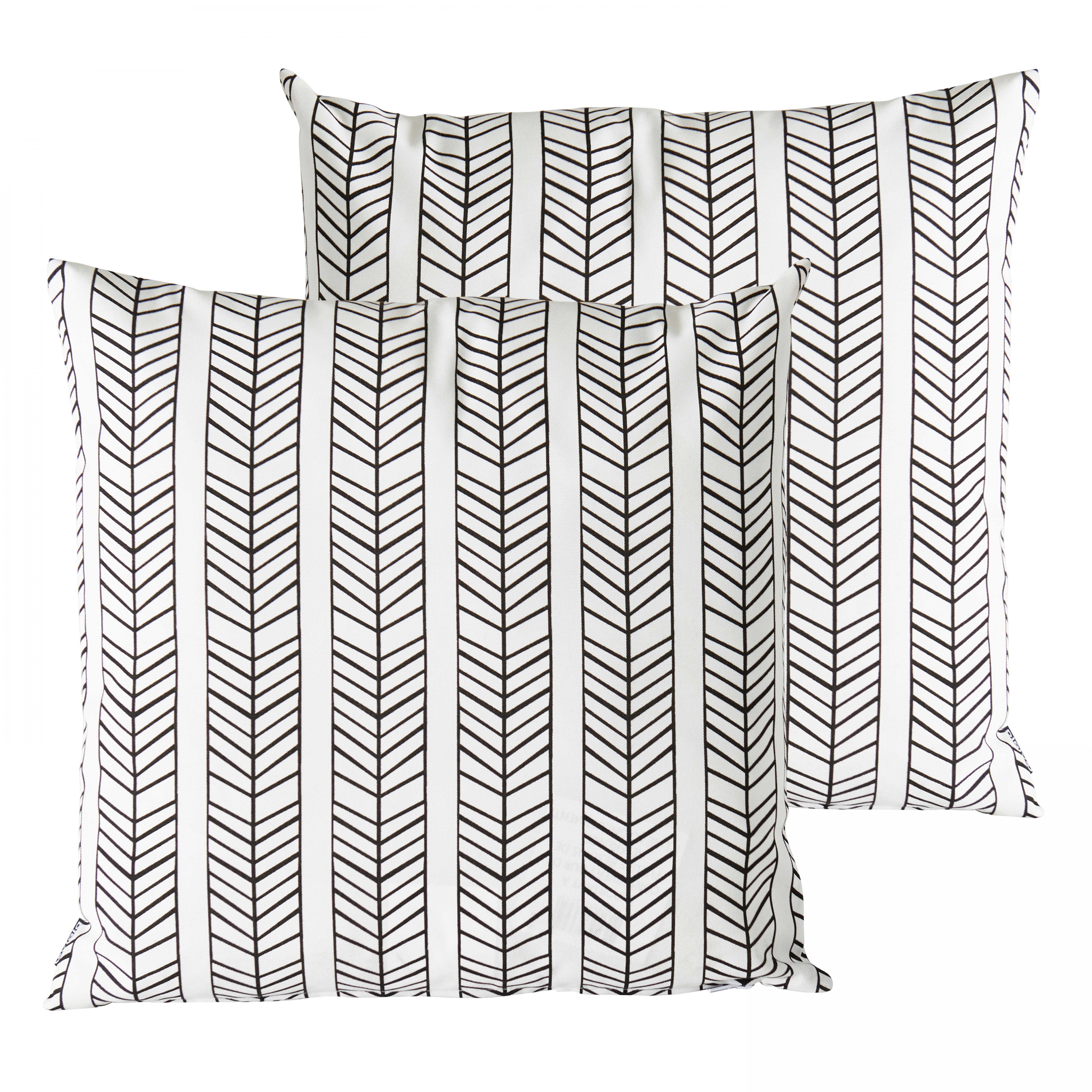 Lot de 2 coussins carrés polyester tembu 45x45x8 cm