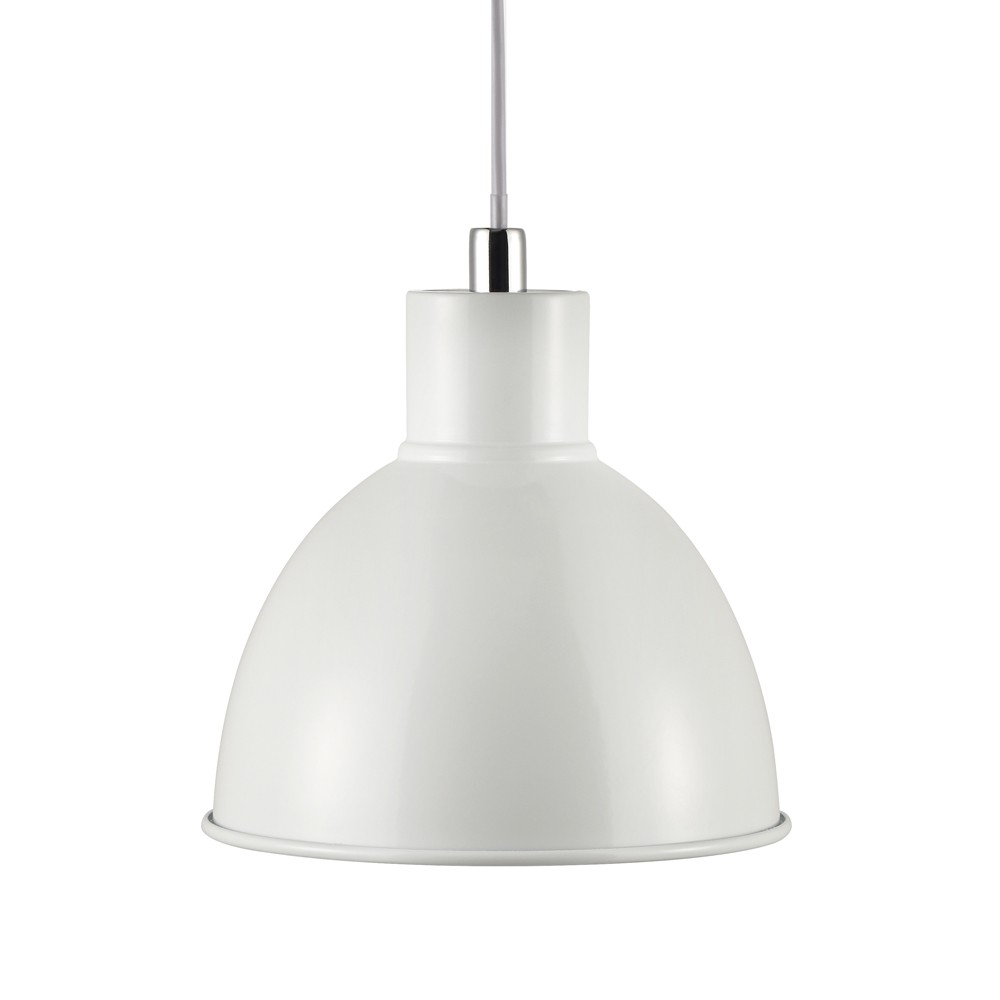 Lámpara colgante para techo blanco y altura regulable hasta 223 cm