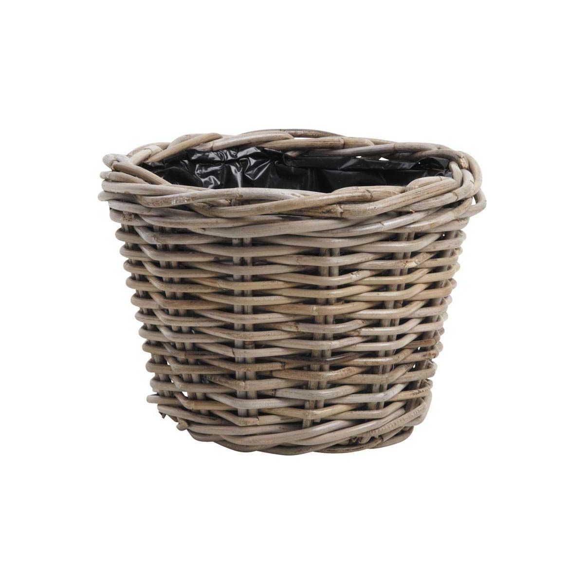 Corbeille ronde en poelet gris Corbeille ronde en poelet gris