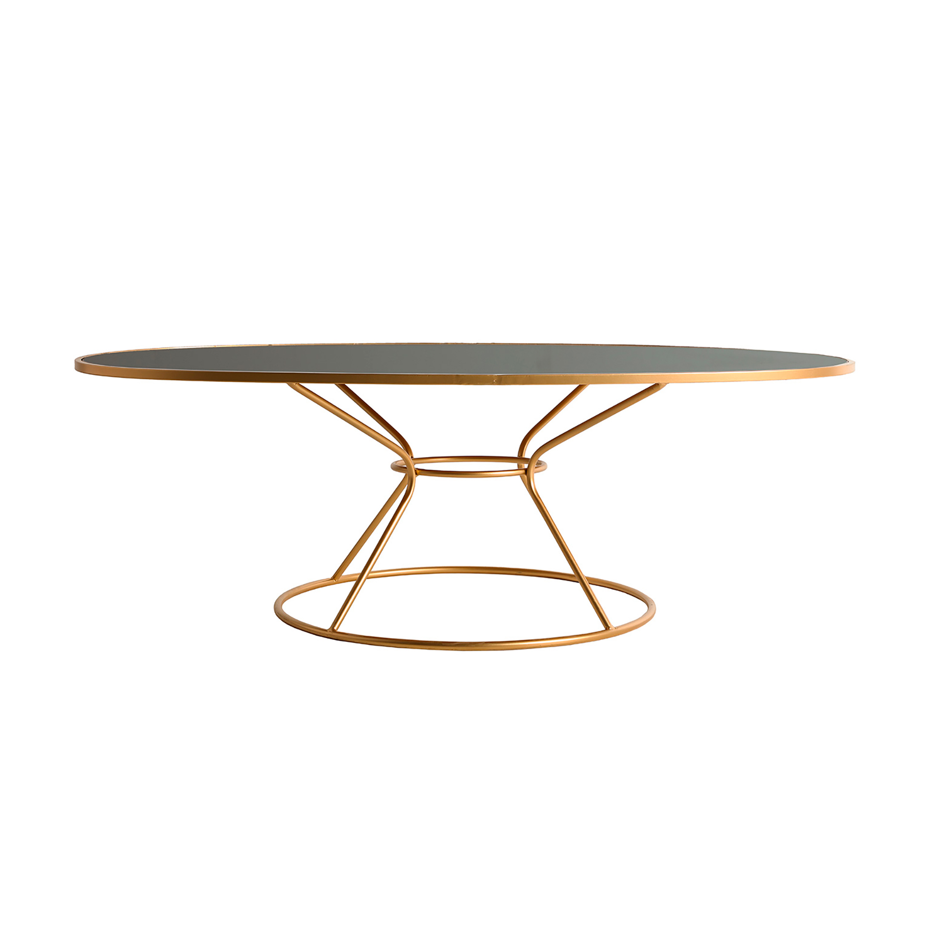 table basse en fer doré 120x60x40 cm