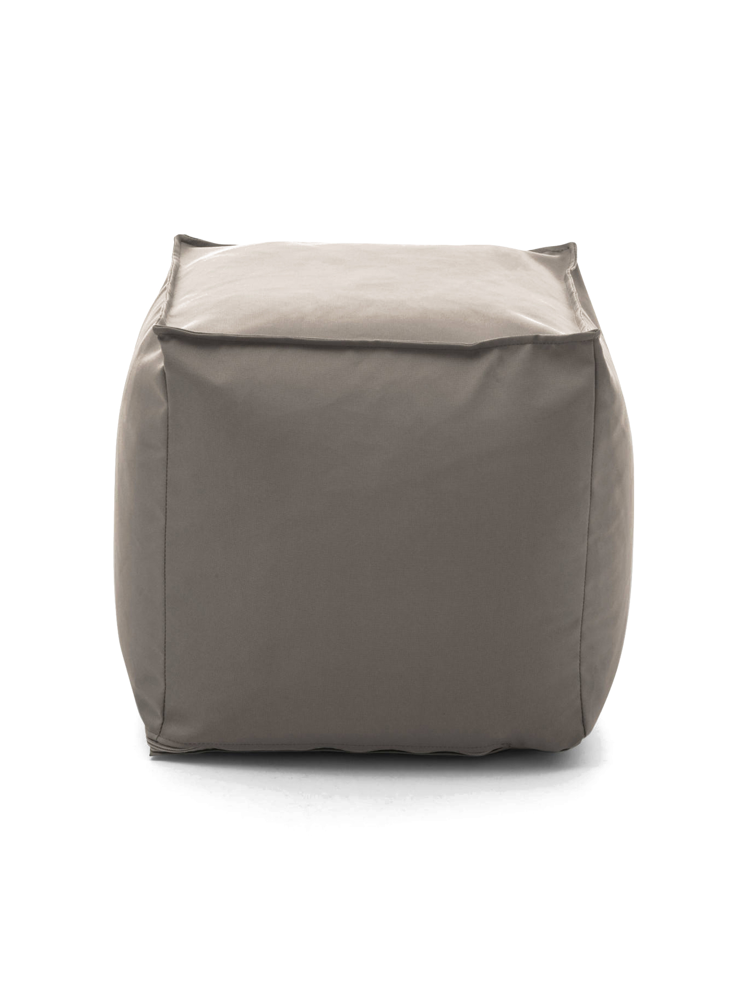 pouf en tissu tourterelle 45x45 cm