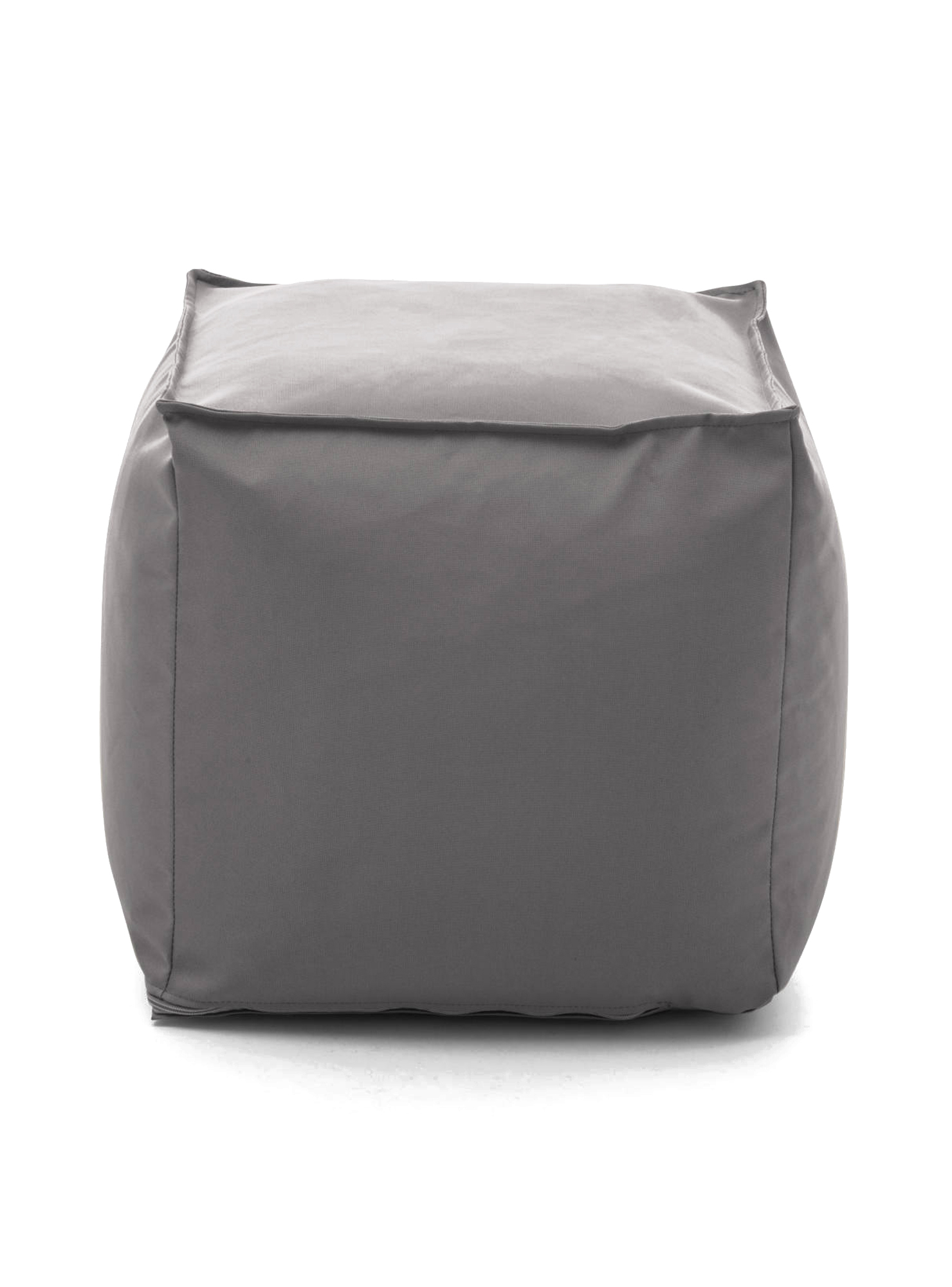 pouf en tissu gris 45x45 cm